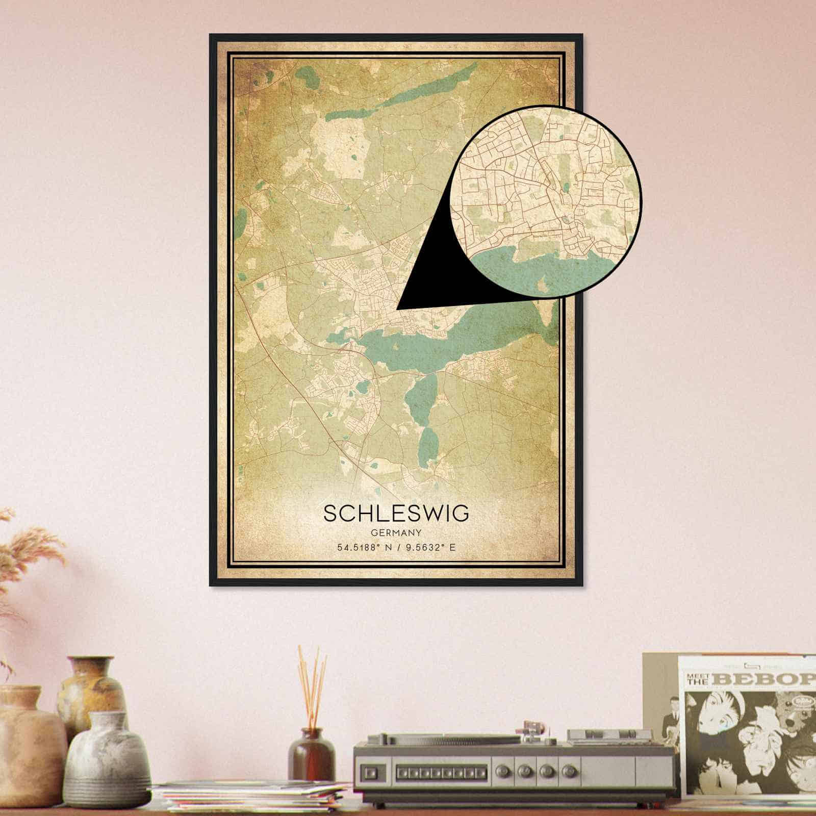 Deerfield Kansas Map Poster, Modern Home Decor Wall Art Print (Copy)