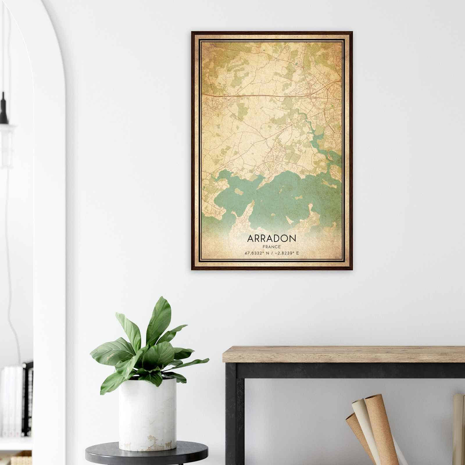 Deerfield Kansas Map Poster, Modern Home Decor Wall Art Print (Copy)