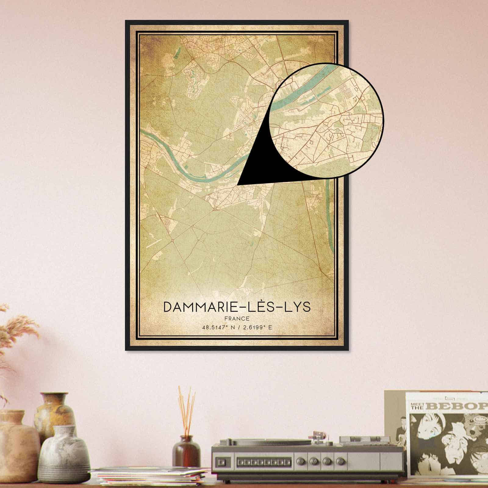Deerfield Kansas Map Poster, Modern Home Decor Wall Art Print (Copy)