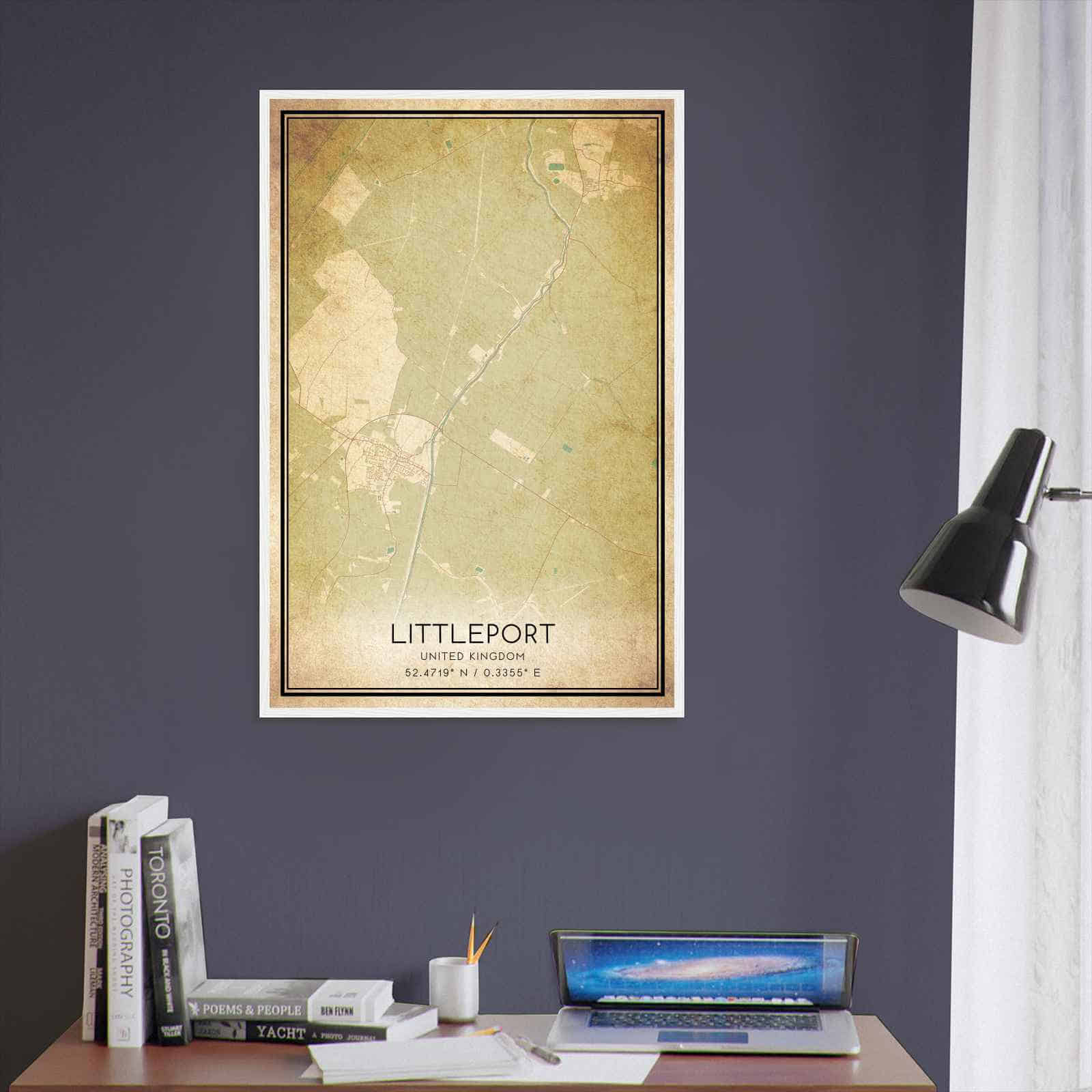 Deerfield Kansas Map Poster, Modern Home Decor Wall Art Print (Copy)