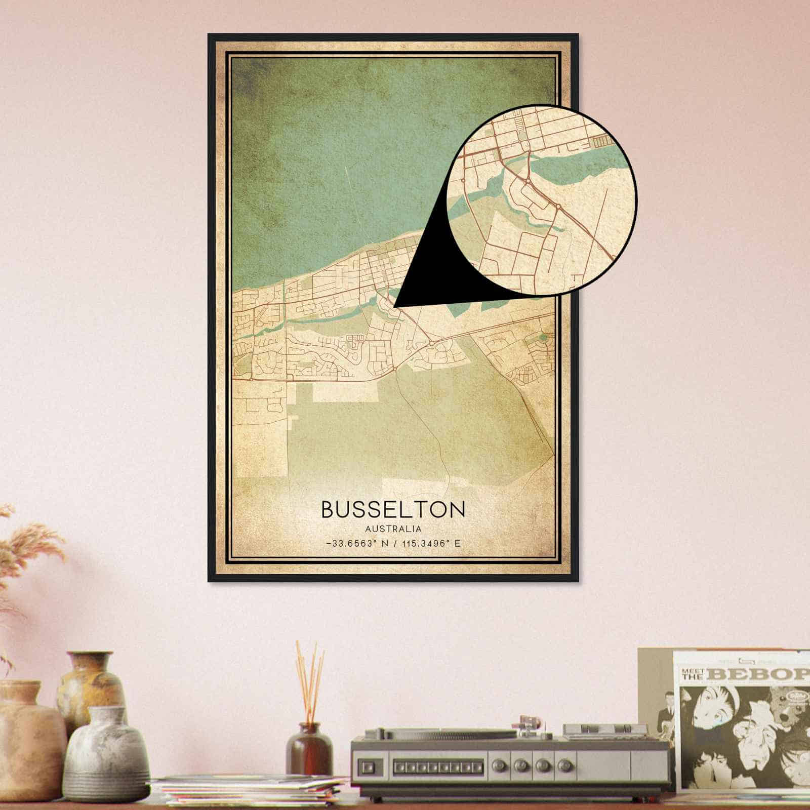 Deerfield Kansas Map Poster, Modern Home Decor Wall Art Print (Copy)
