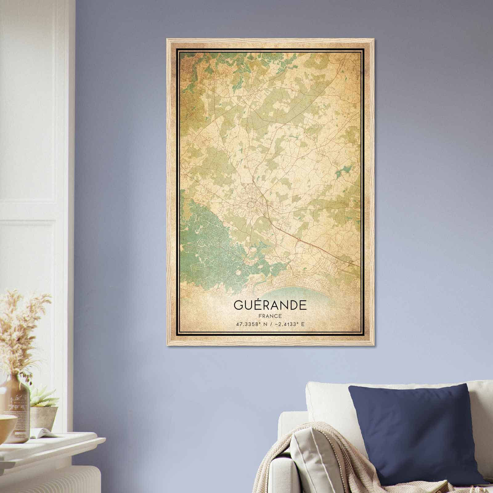 Deerfield Kansas Map Poster, Modern Home Decor Wall Art Print (Copy)