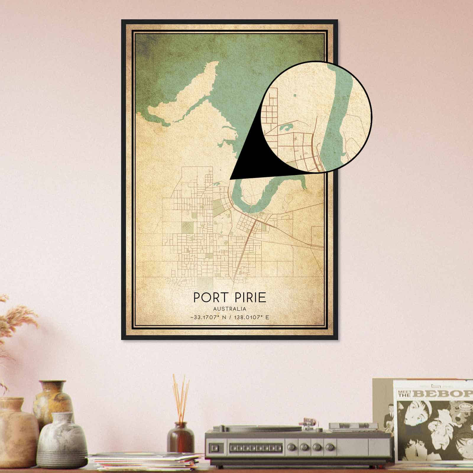 Deerfield Kansas Map Poster, Modern Home Decor Wall Art Print (Copy)