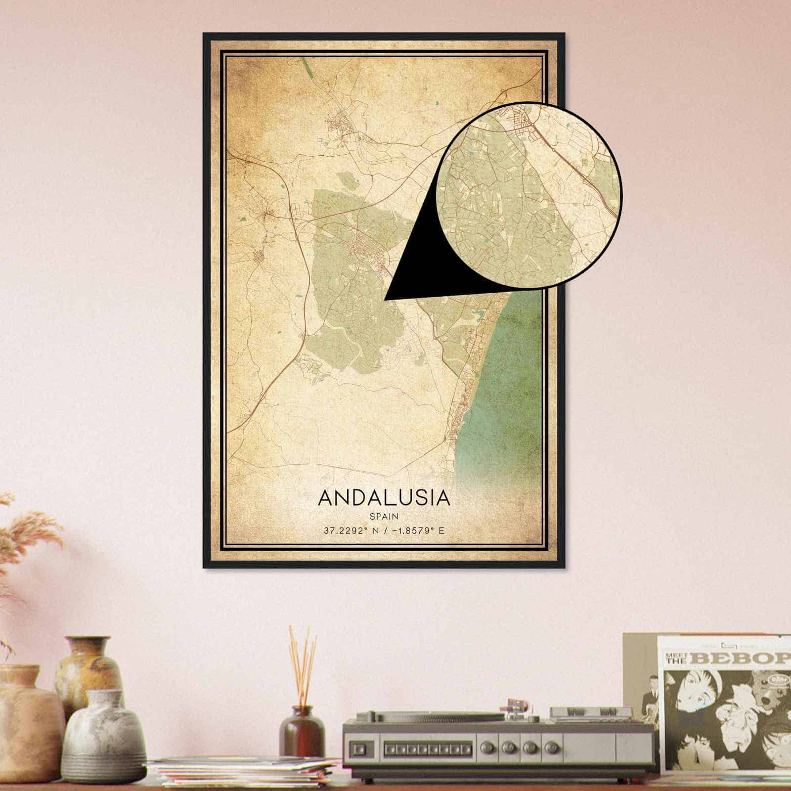 Deerfield Kansas Map Poster, Modern Home Decor Wall Art Print (Copy)
