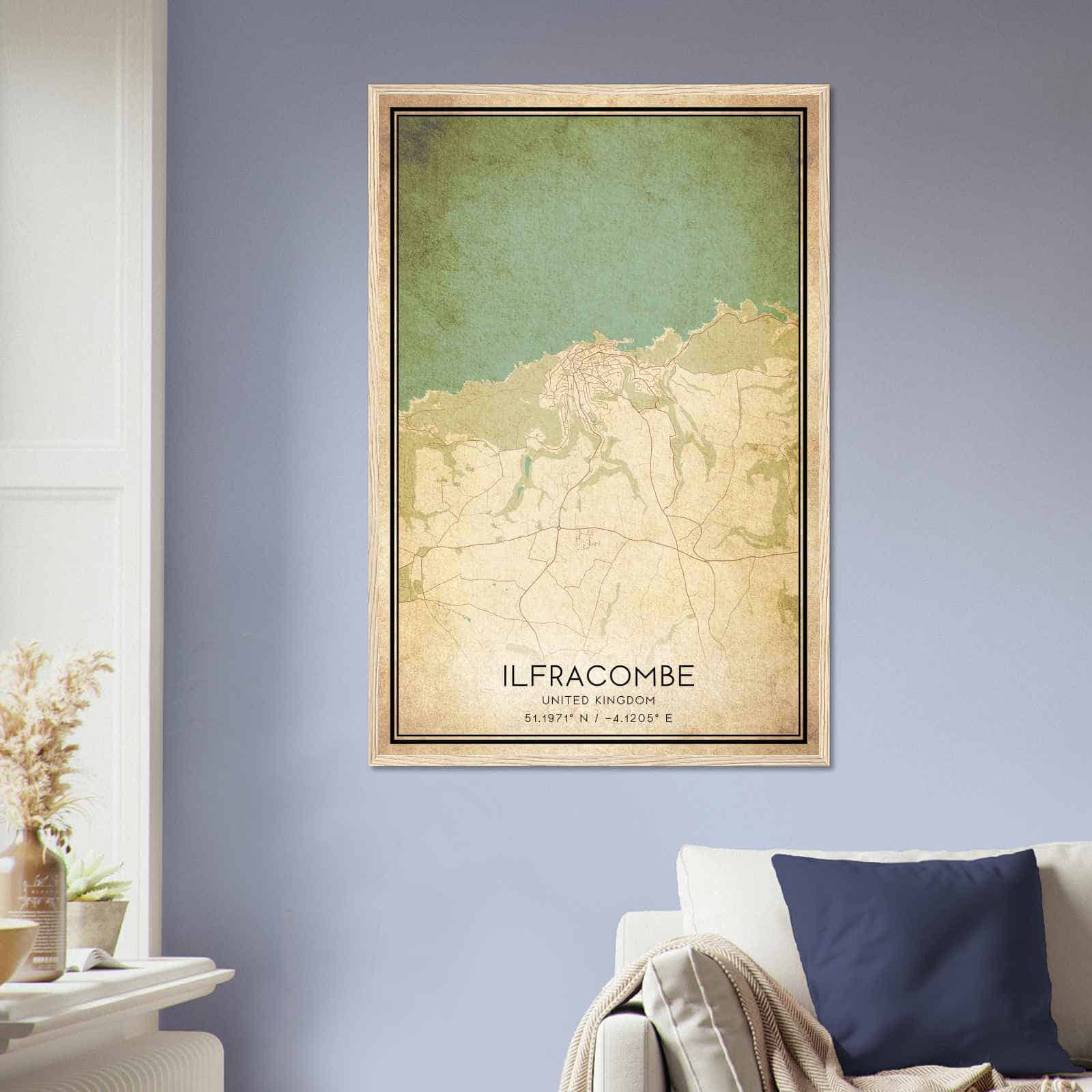 Deerfield Kansas Map Poster, Modern Home Decor Wall Art Print (Copy)