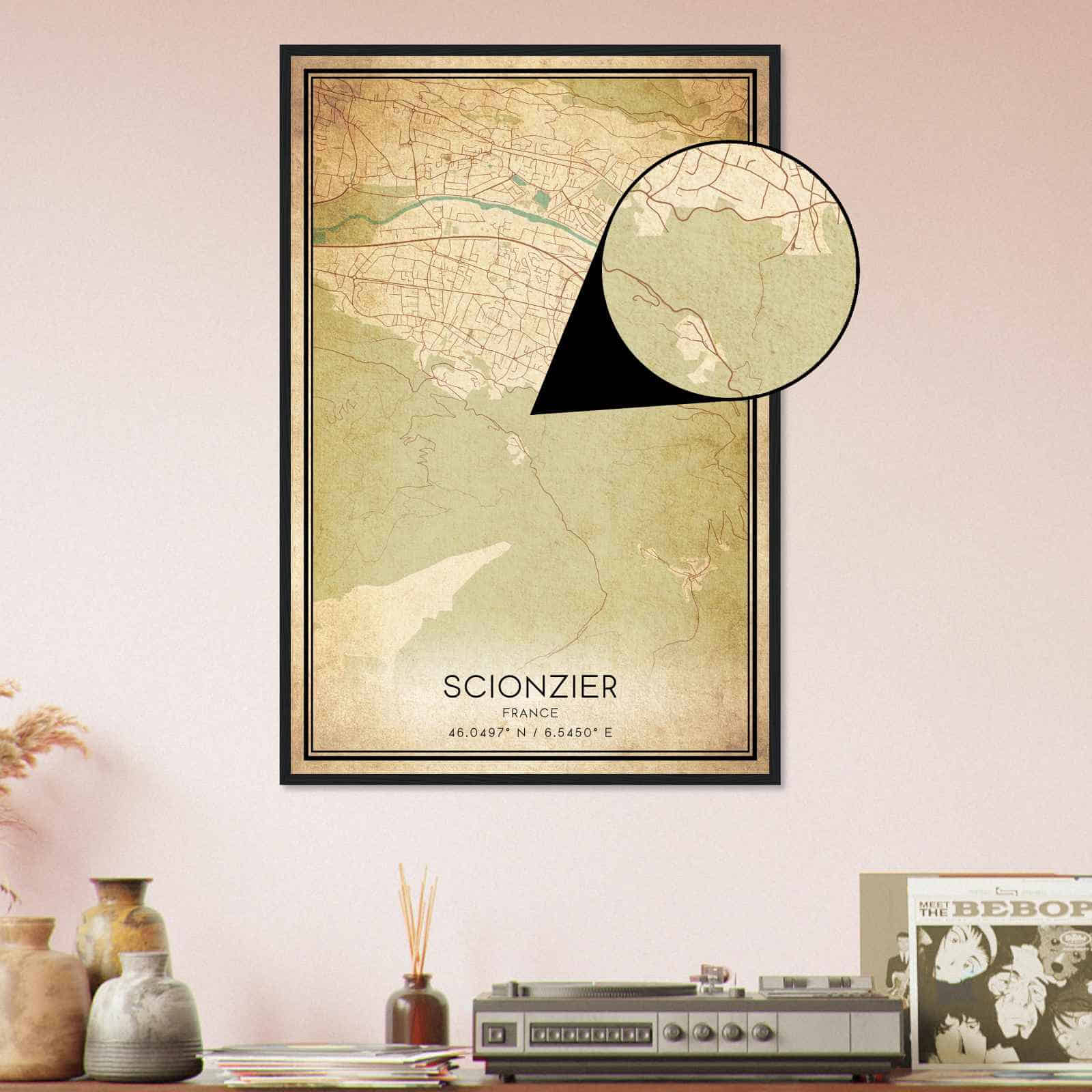 Deerfield Kansas Map Poster, Modern Home Decor Wall Art Print (Copy)