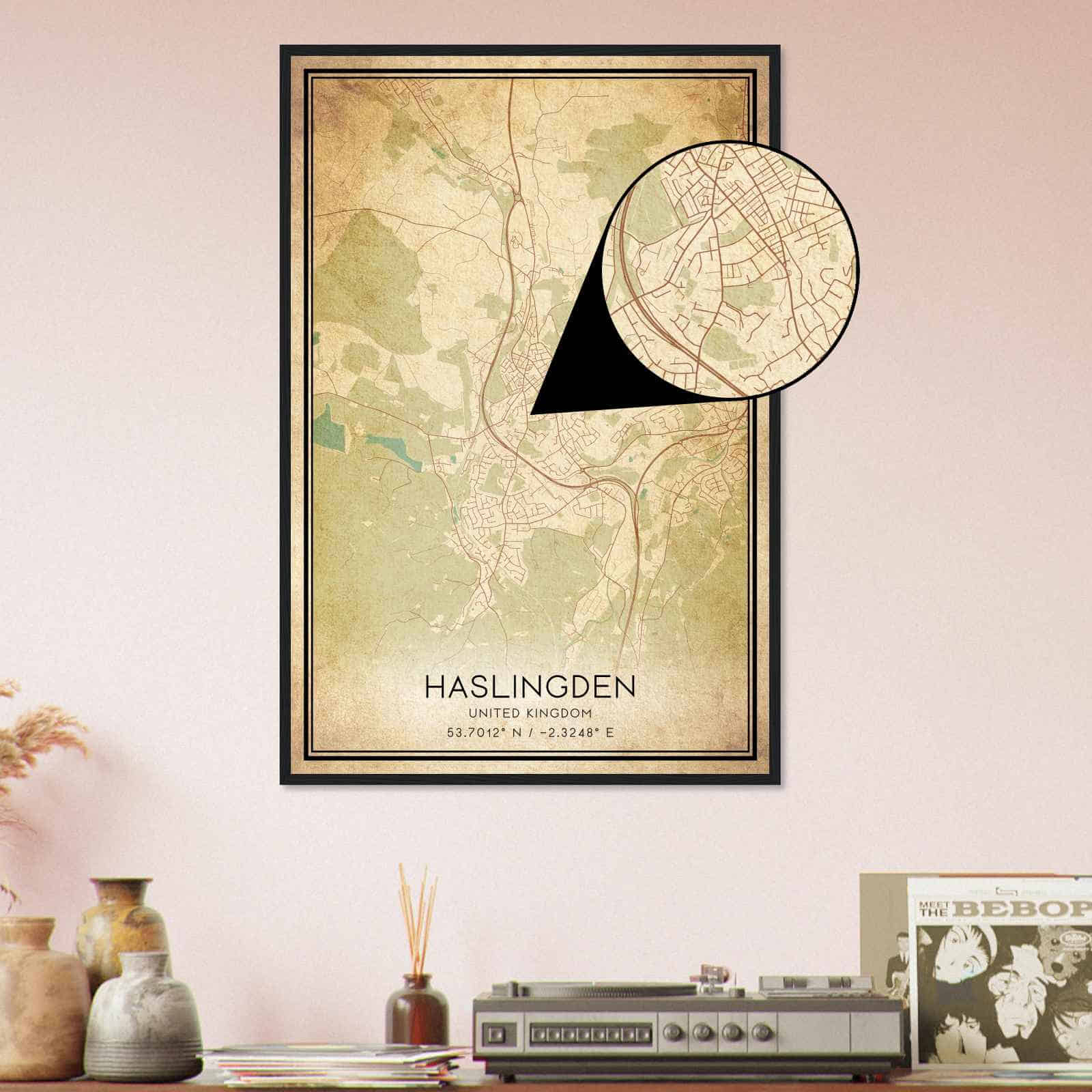 Deerfield Kansas Map Poster, Modern Home Decor Wall Art Print (Copy)