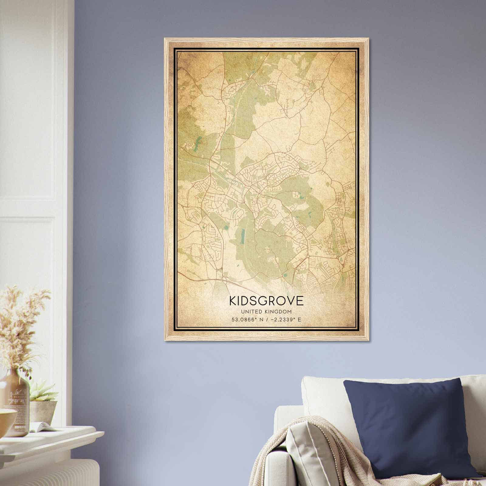 Deerfield Kansas Map Poster, Modern Home Decor Wall Art Print (Copy)