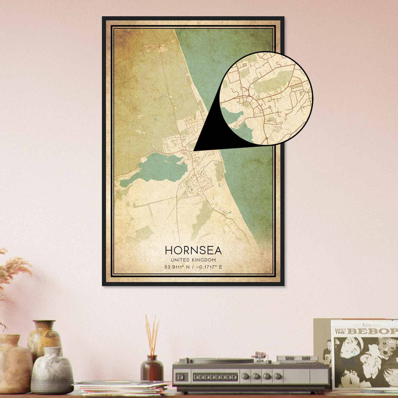 Deerfield Kansas Map Poster, Modern Home Decor Wall Art Print (Copy)
