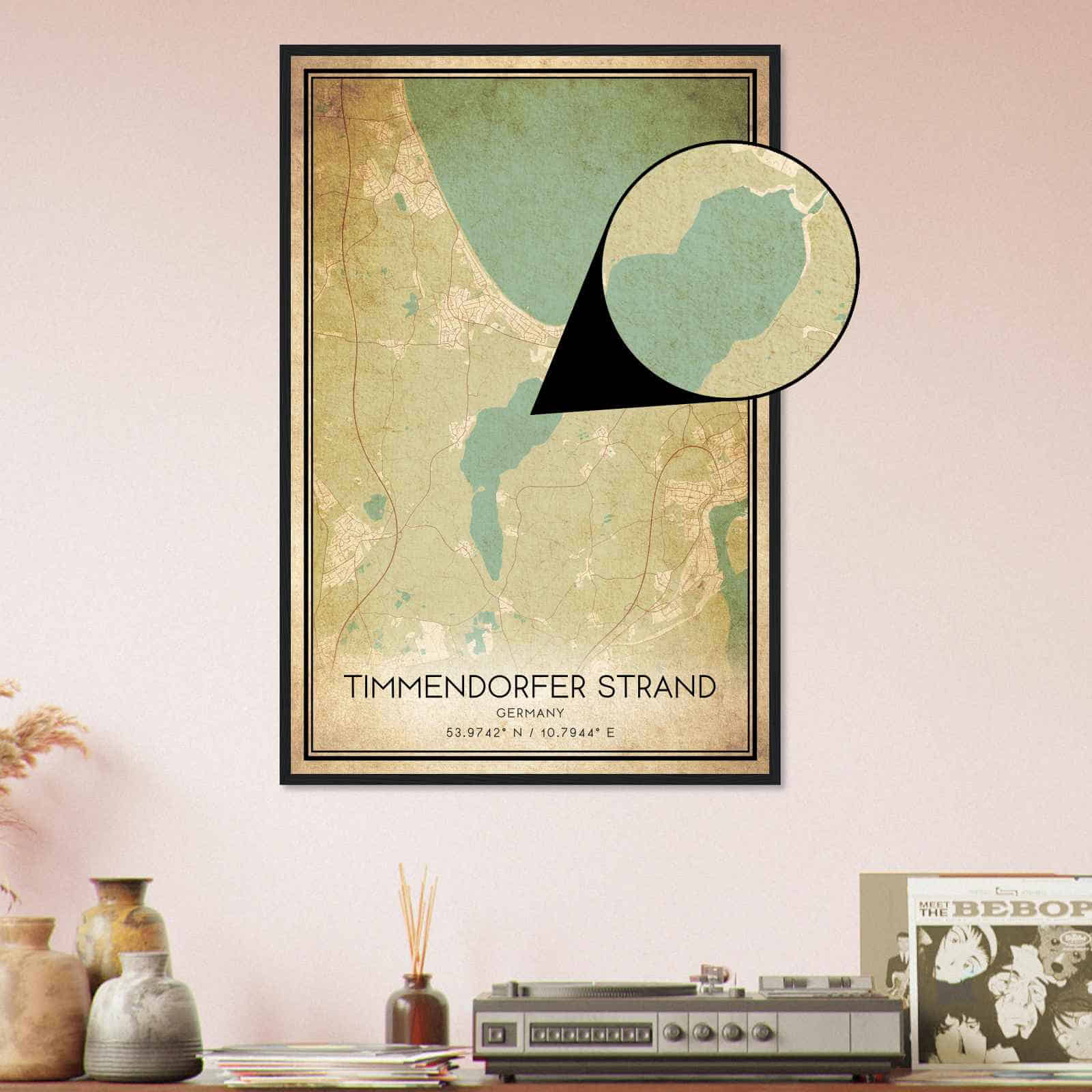 Deerfield Kansas Map Poster, Modern Home Decor Wall Art Print (Copy)