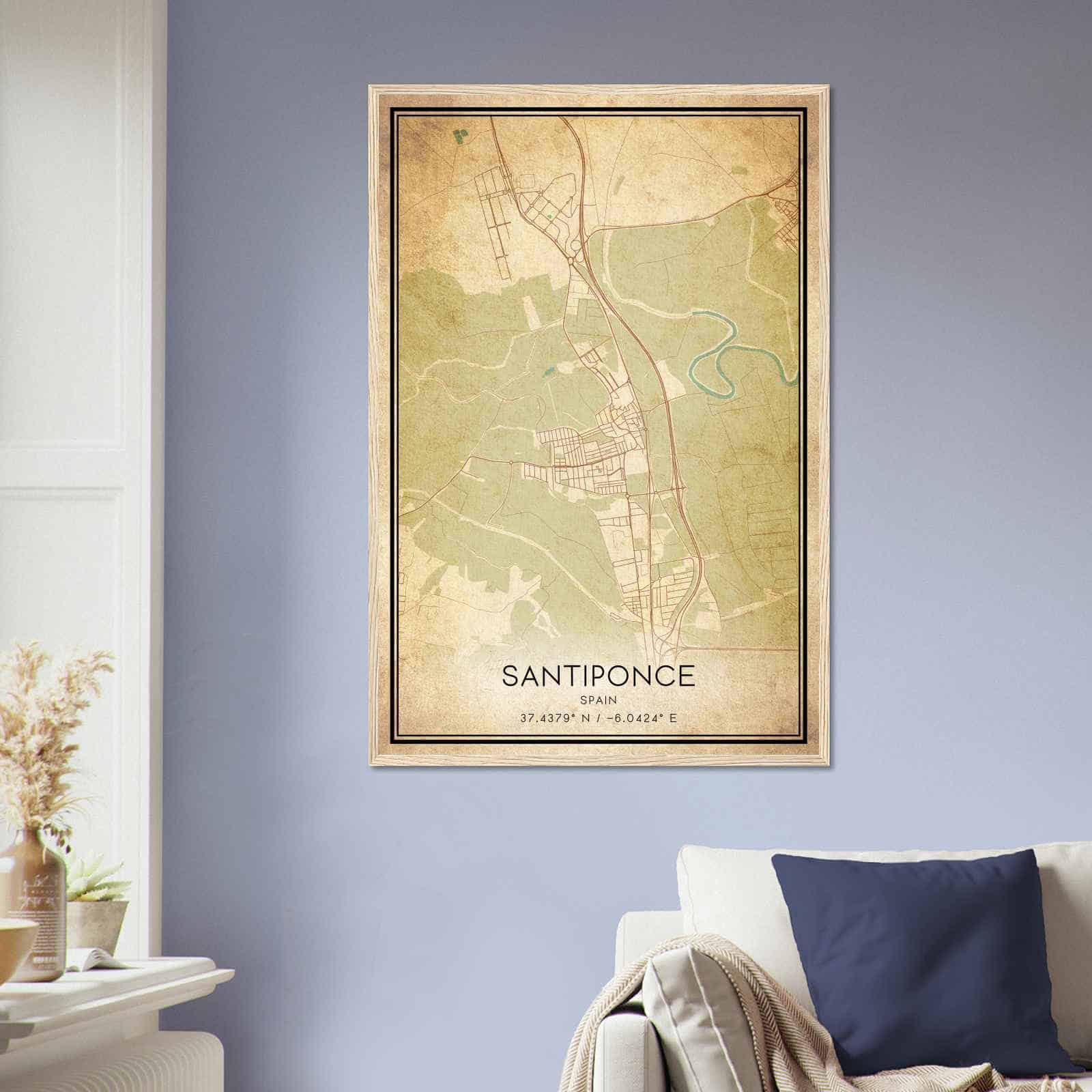 Deerfield Kansas Map Poster, Modern Home Decor Wall Art Print (Copy)