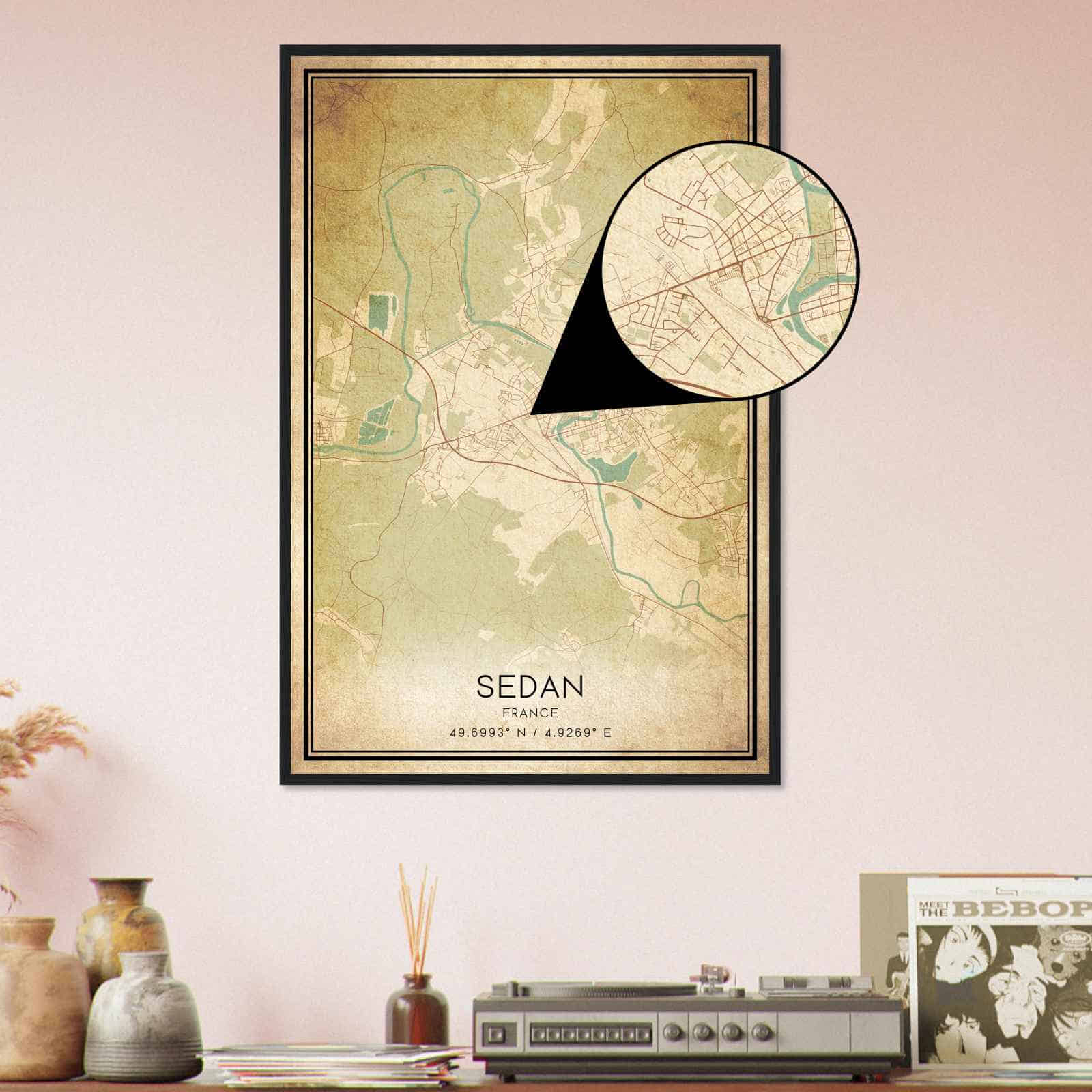 Deerfield Kansas Map Poster, Modern Home Decor Wall Art Print (Copy)