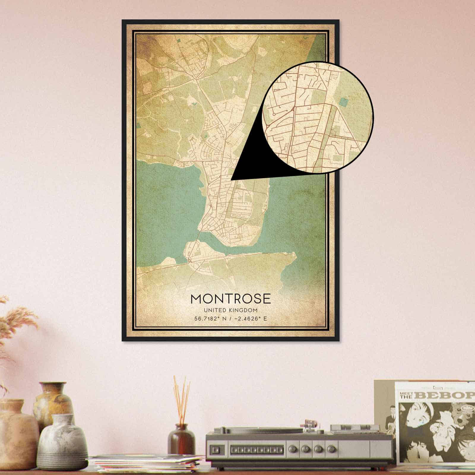 Deerfield Kansas Map Poster, Modern Home Decor Wall Art Print (Copy)