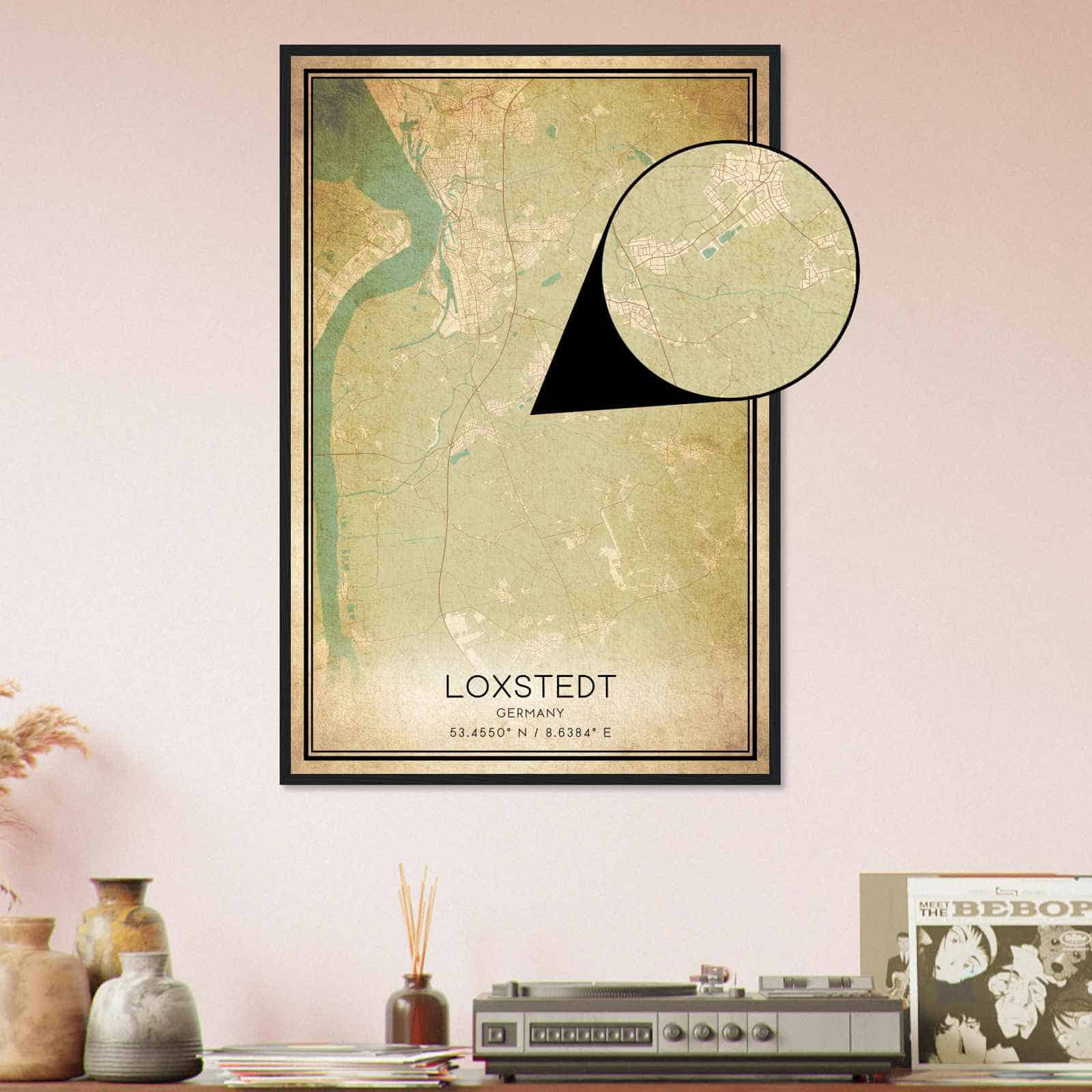 Deerfield Kansas Map Poster, Modern Home Decor Wall Art Print (Copy)