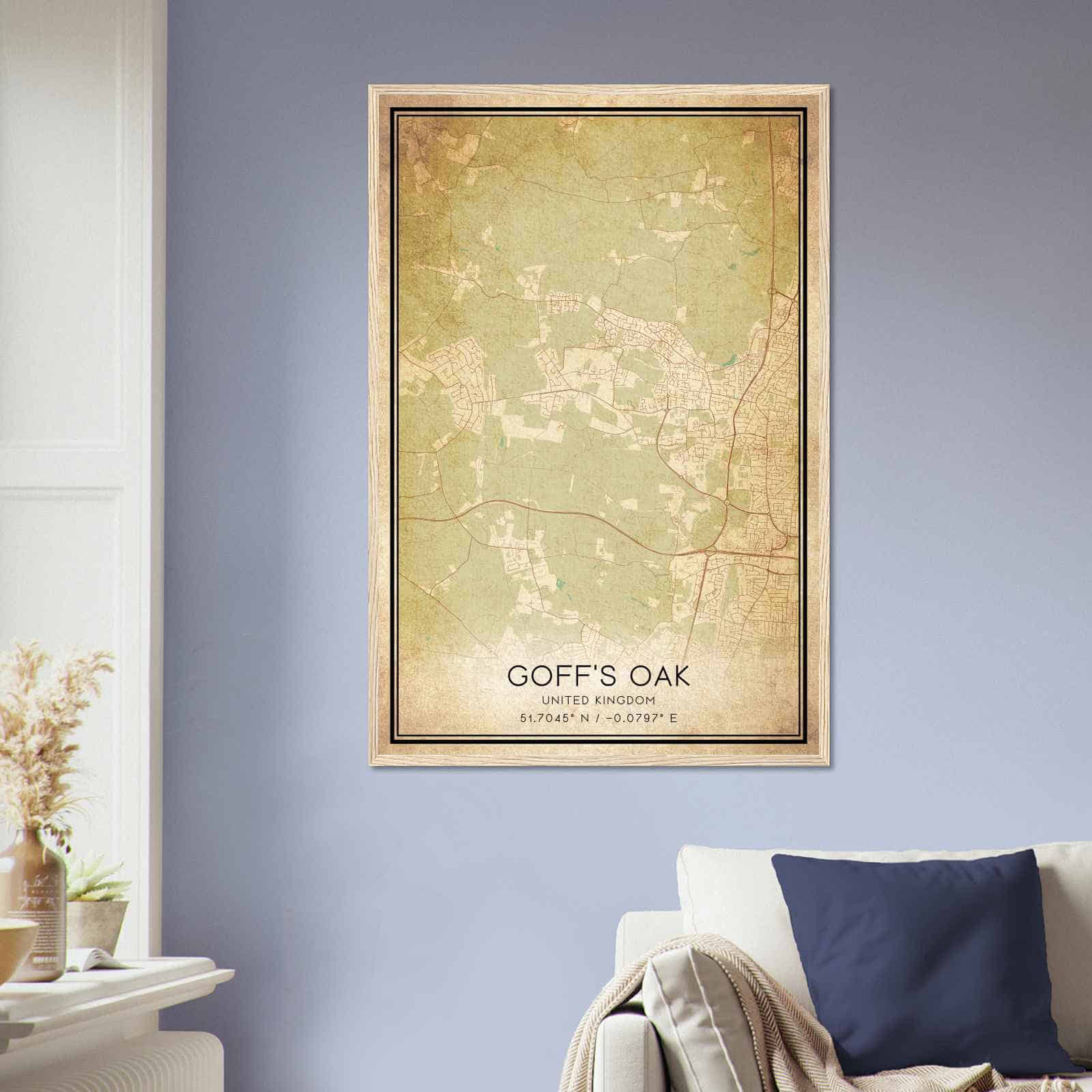 Deerfield Kansas Map Poster, Modern Home Decor Wall Art Print (Copy)