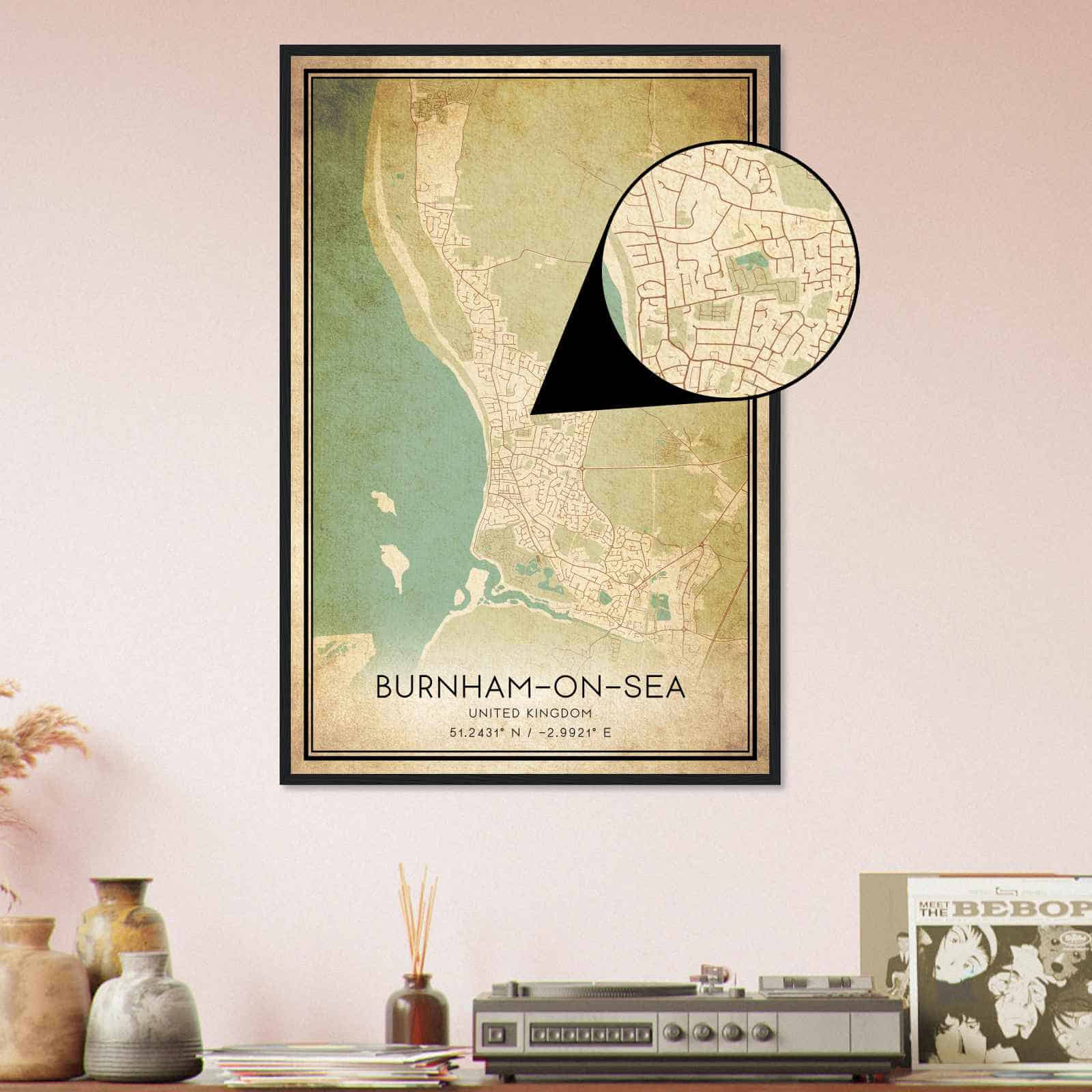 Deerfield Kansas Map Poster, Modern Home Decor Wall Art Print (Copy)