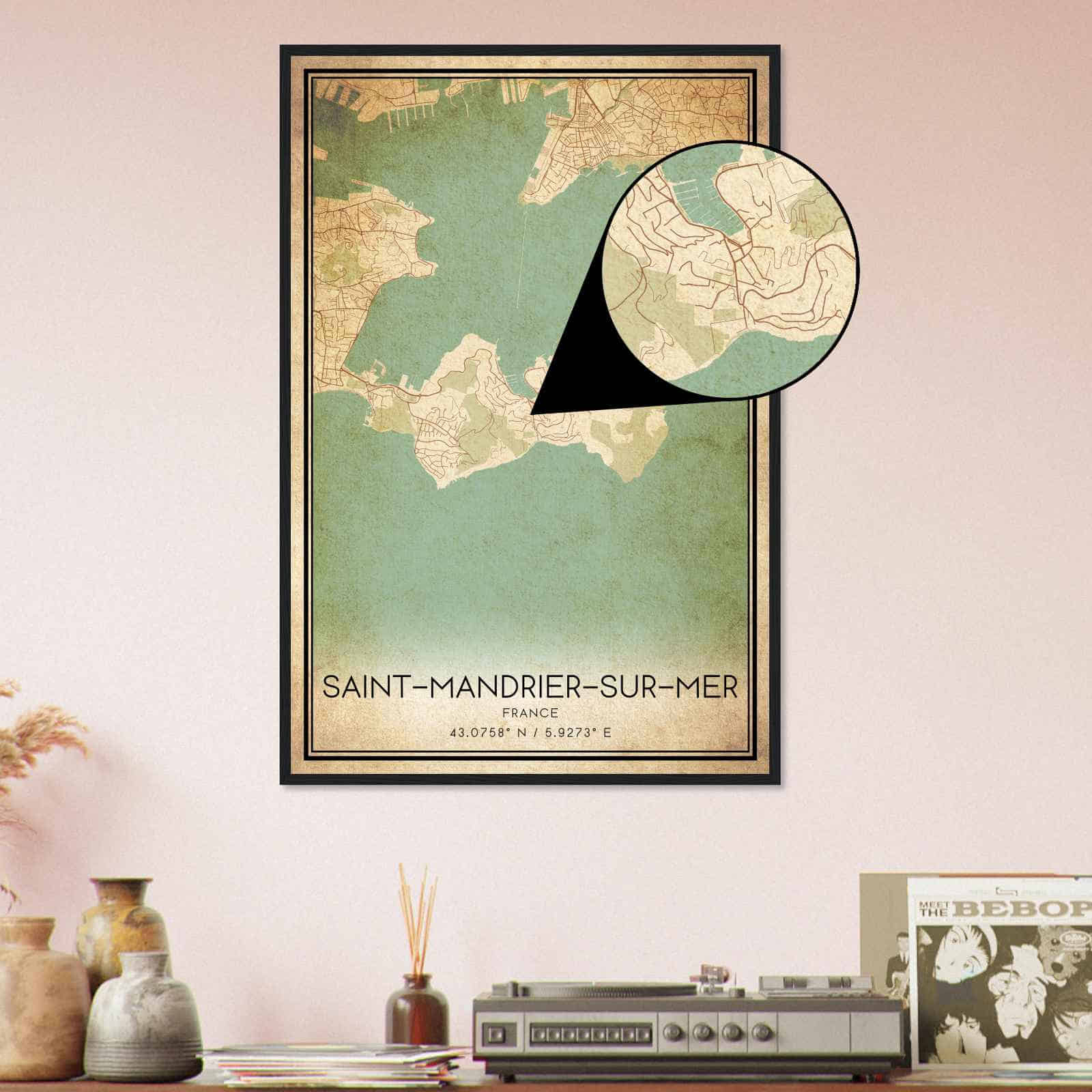Deerfield Kansas Map Poster, Modern Home Decor Wall Art Print (Copy)