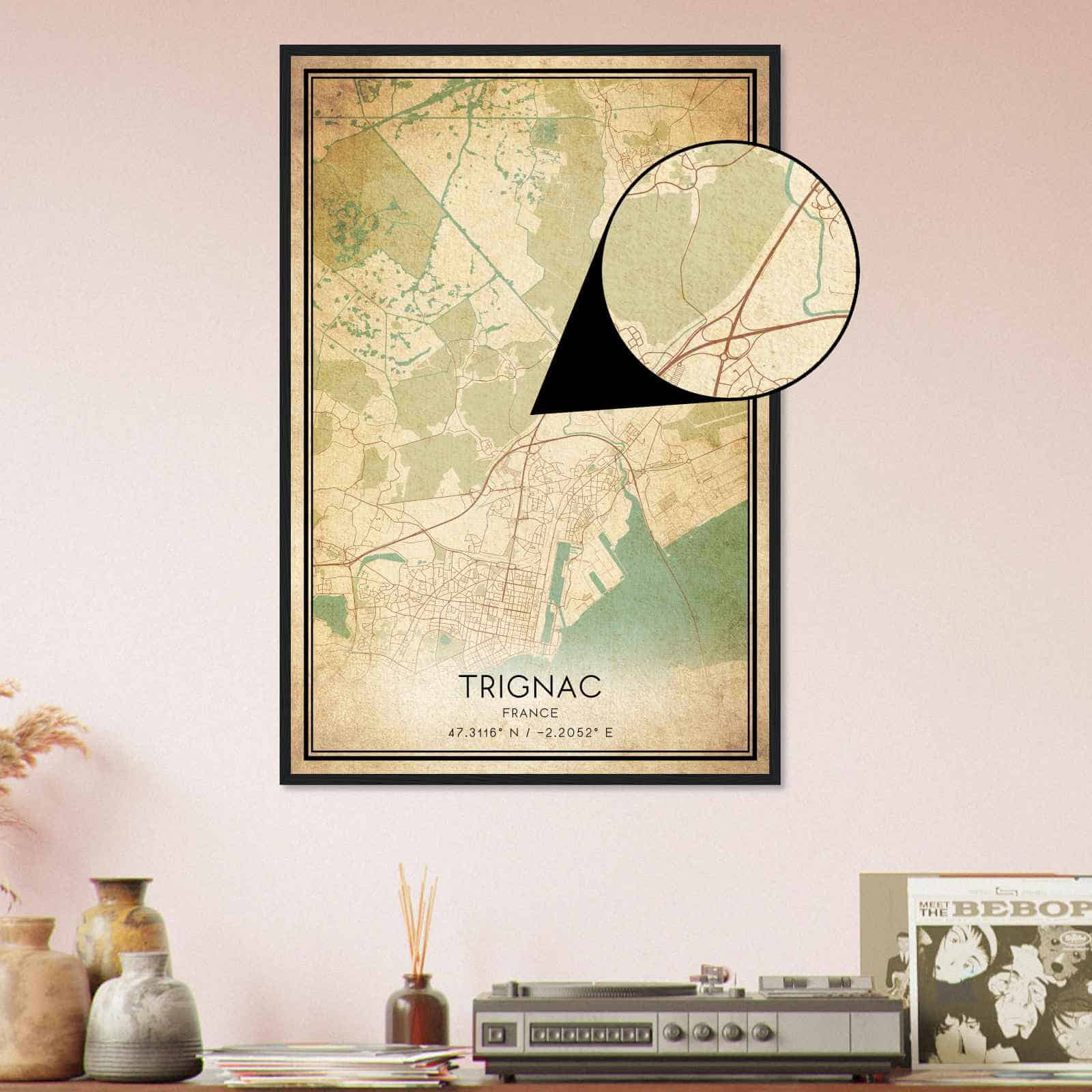 Deerfield Kansas Map Poster, Modern Home Decor Wall Art Print (Copy)