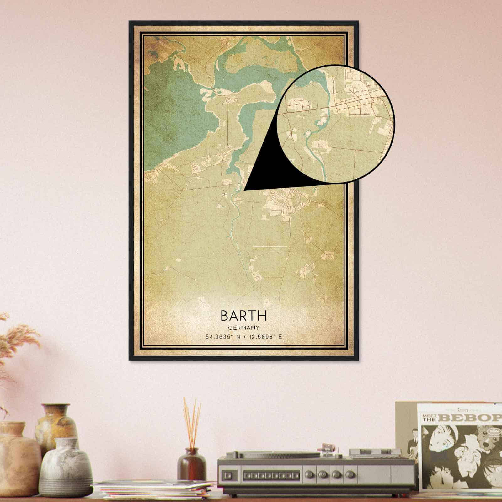 Deerfield Kansas Map Poster, Modern Home Decor Wall Art Print (Copy)