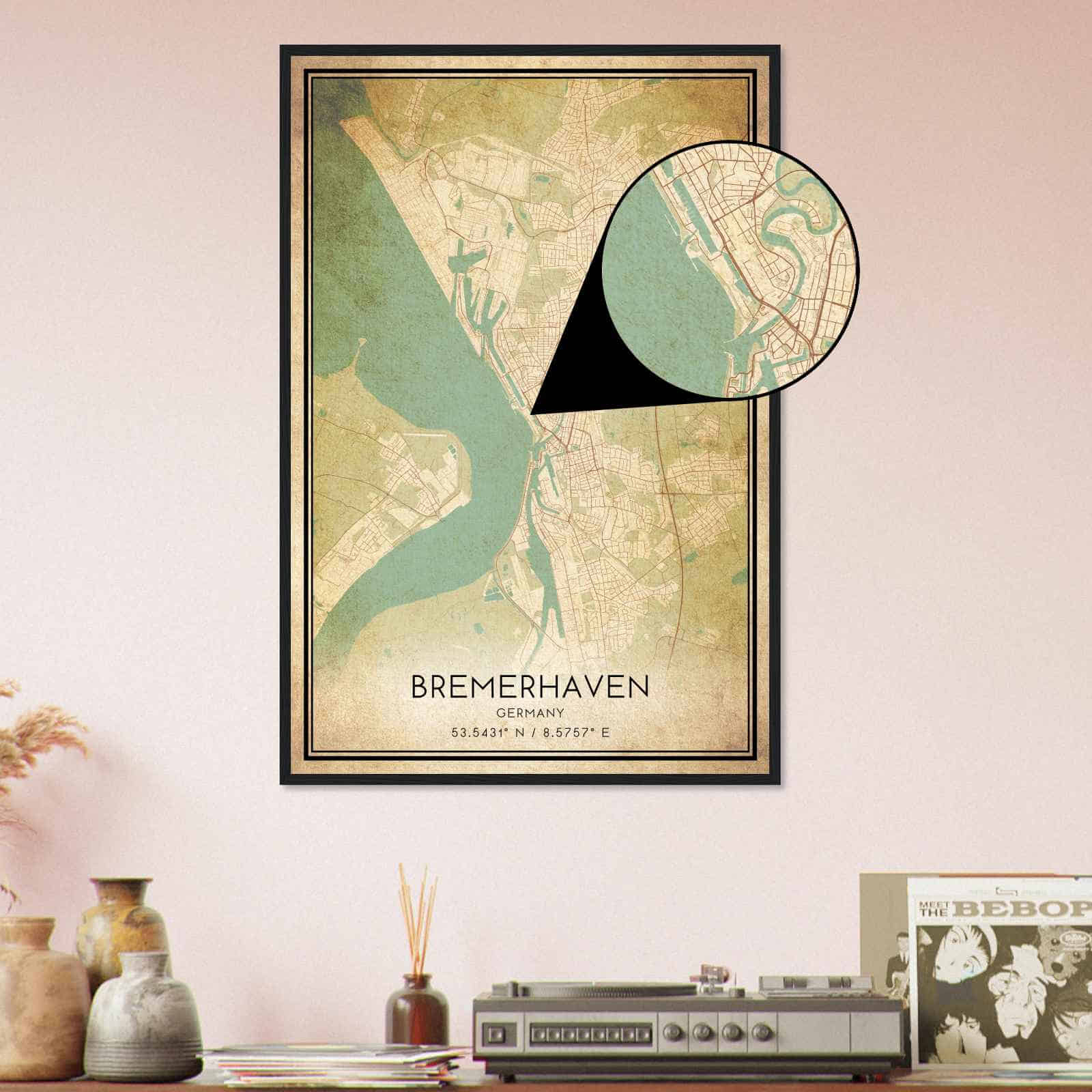 Deerfield Kansas Map Poster, Modern Home Decor Wall Art Print (Copy)
