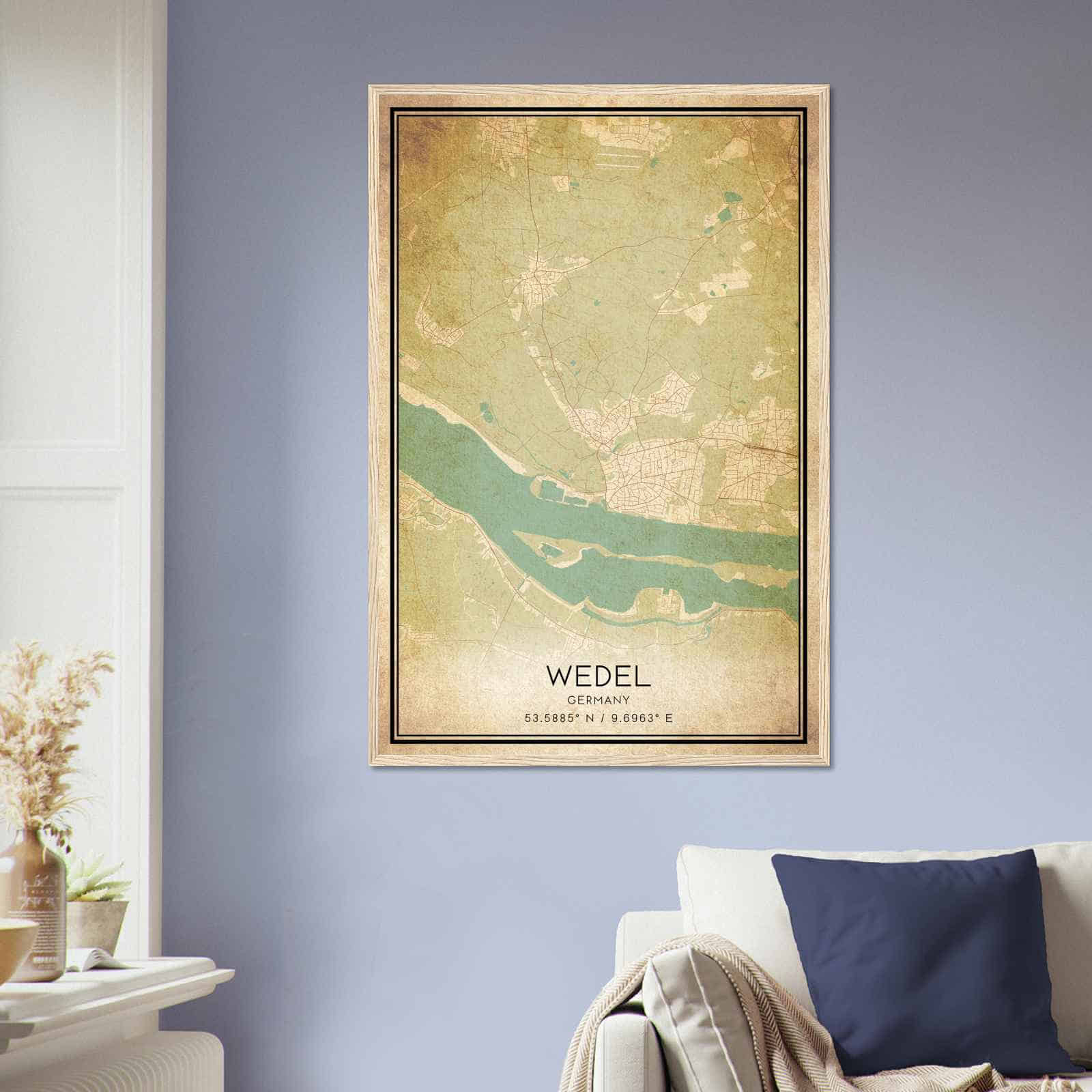 Deerfield Kansas Map Poster, Modern Home Decor Wall Art Print (Copy)