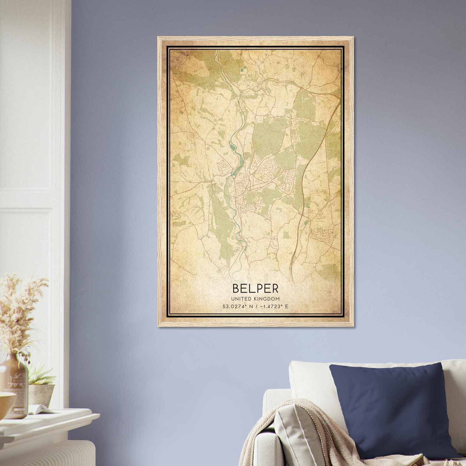 Deerfield Kansas Map Poster, Modern Home Decor Wall Art Print (Copy)