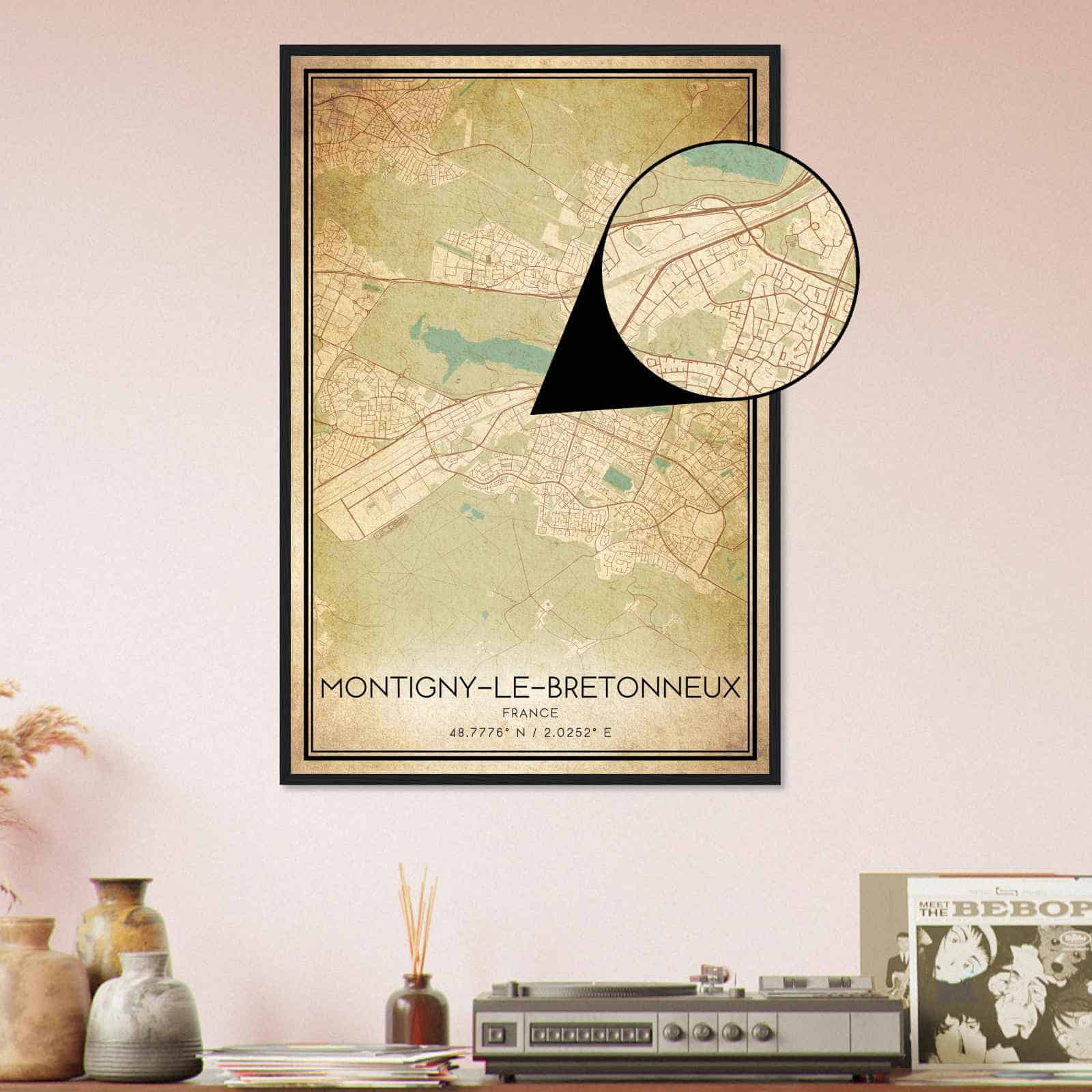 Deerfield Kansas Map Poster, Modern Home Decor Wall Art Print (Copy)