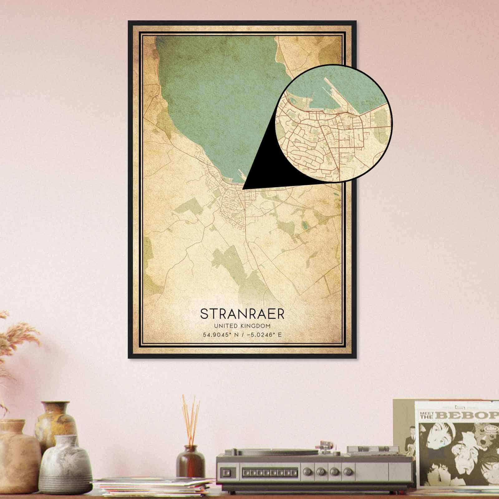 Deerfield Kansas Map Poster, Modern Home Decor Wall Art Print (Copy)
