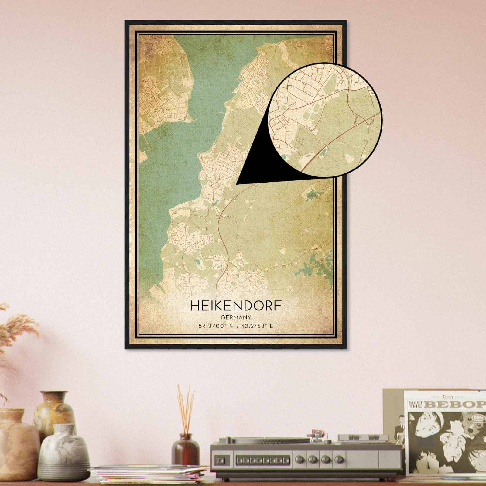 Deerfield Kansas Map Poster, Modern Home Decor Wall Art Print (Copy)