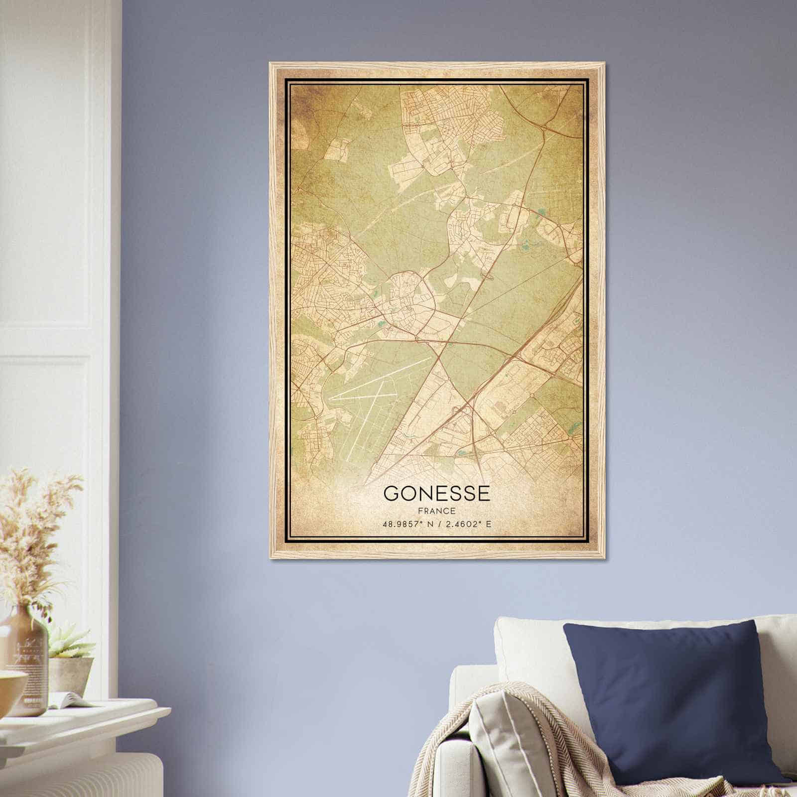 Deerfield Kansas Map Poster, Modern Home Decor Wall Art Print (Copy)