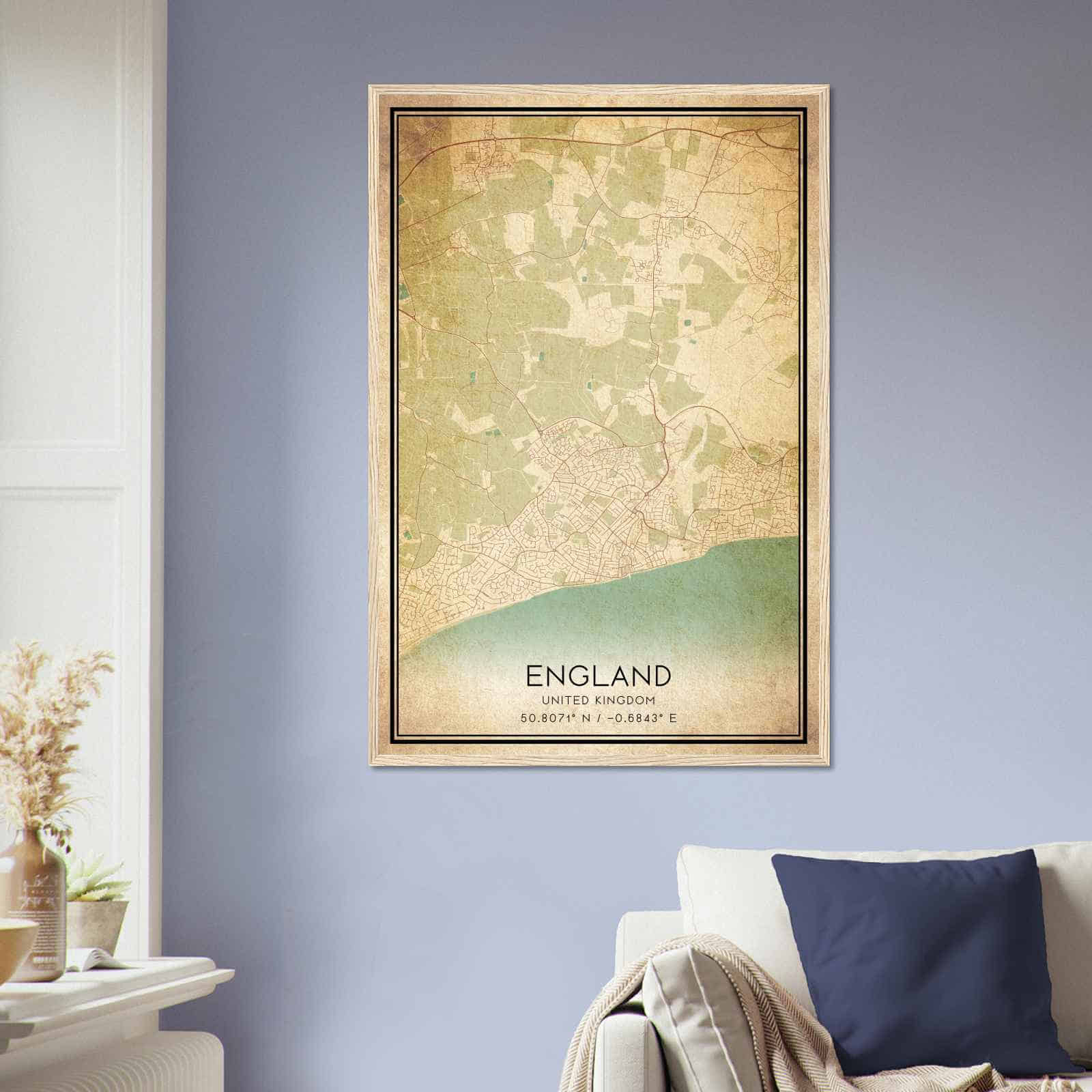 Deerfield Kansas Map Poster, Modern Home Decor Wall Art Print (Copy)