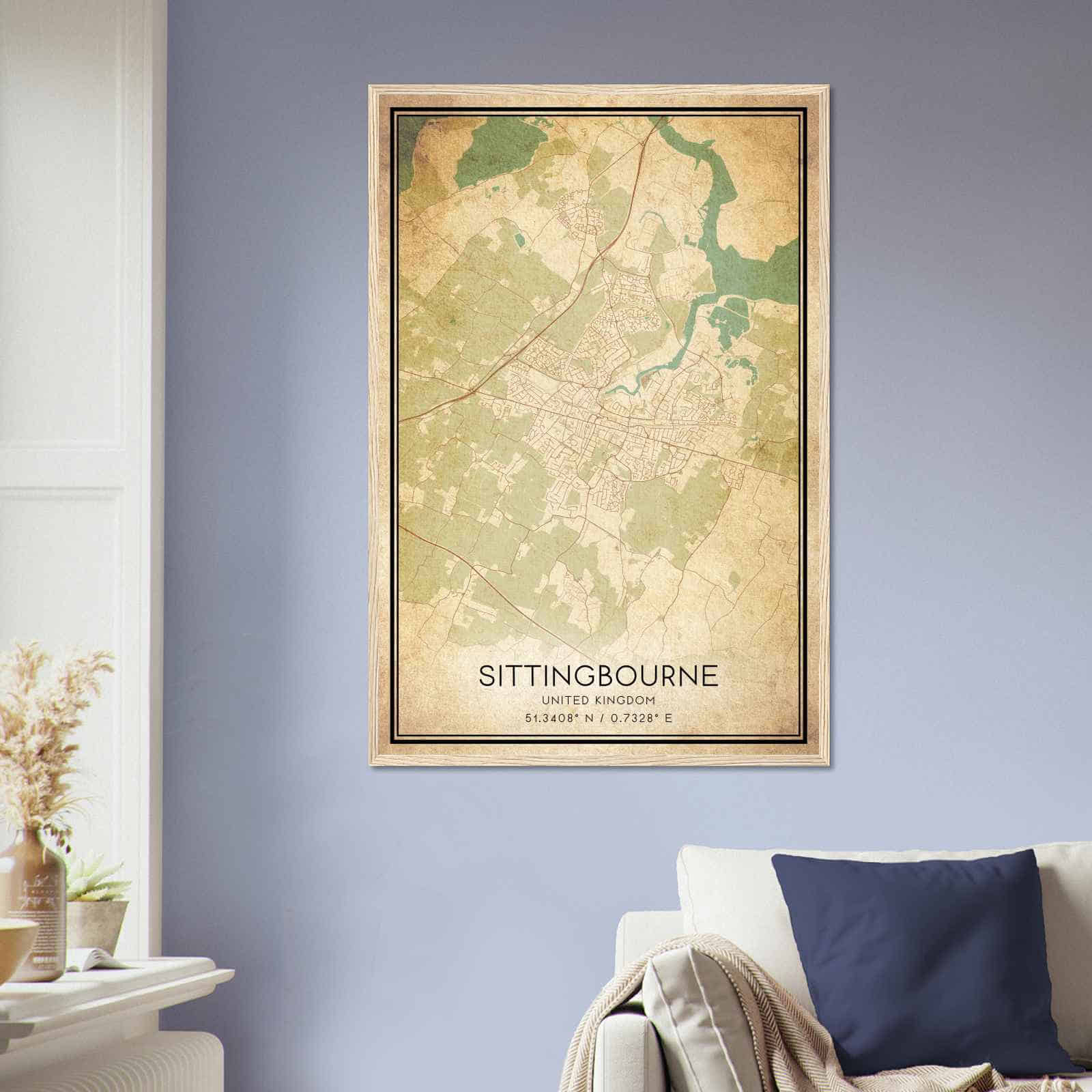 Deerfield Kansas Map Poster, Modern Home Decor Wall Art Print (Copy)