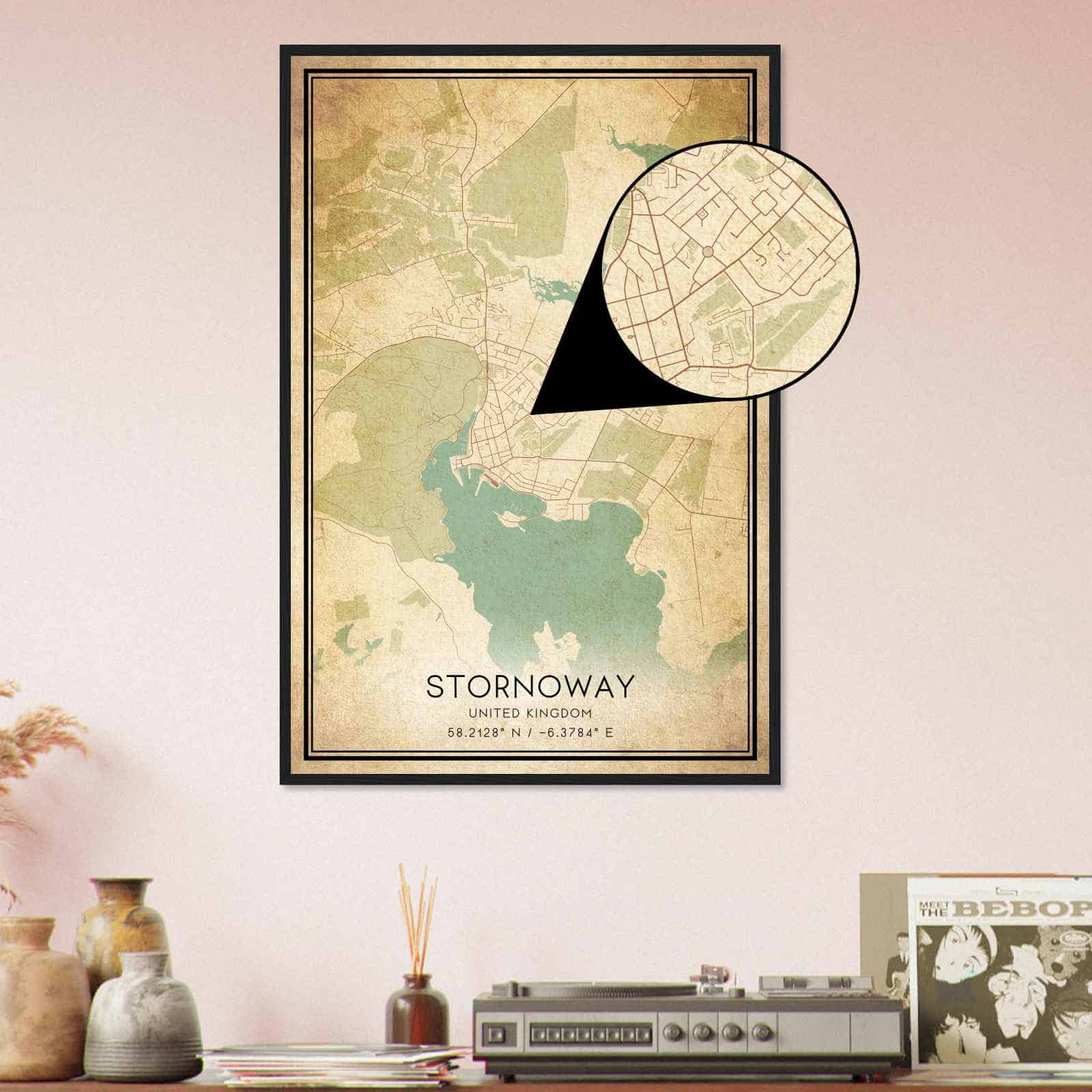 Deerfield Kansas Map Poster, Modern Home Decor Wall Art Print (Copy)