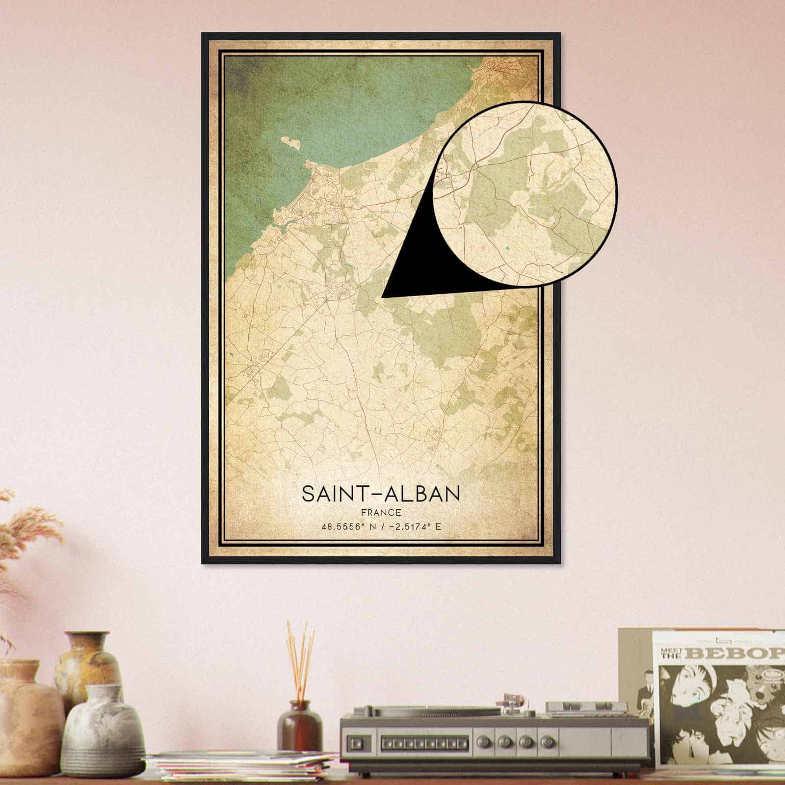 Deerfield Kansas Map Poster, Modern Home Decor Wall Art Print (Copy)