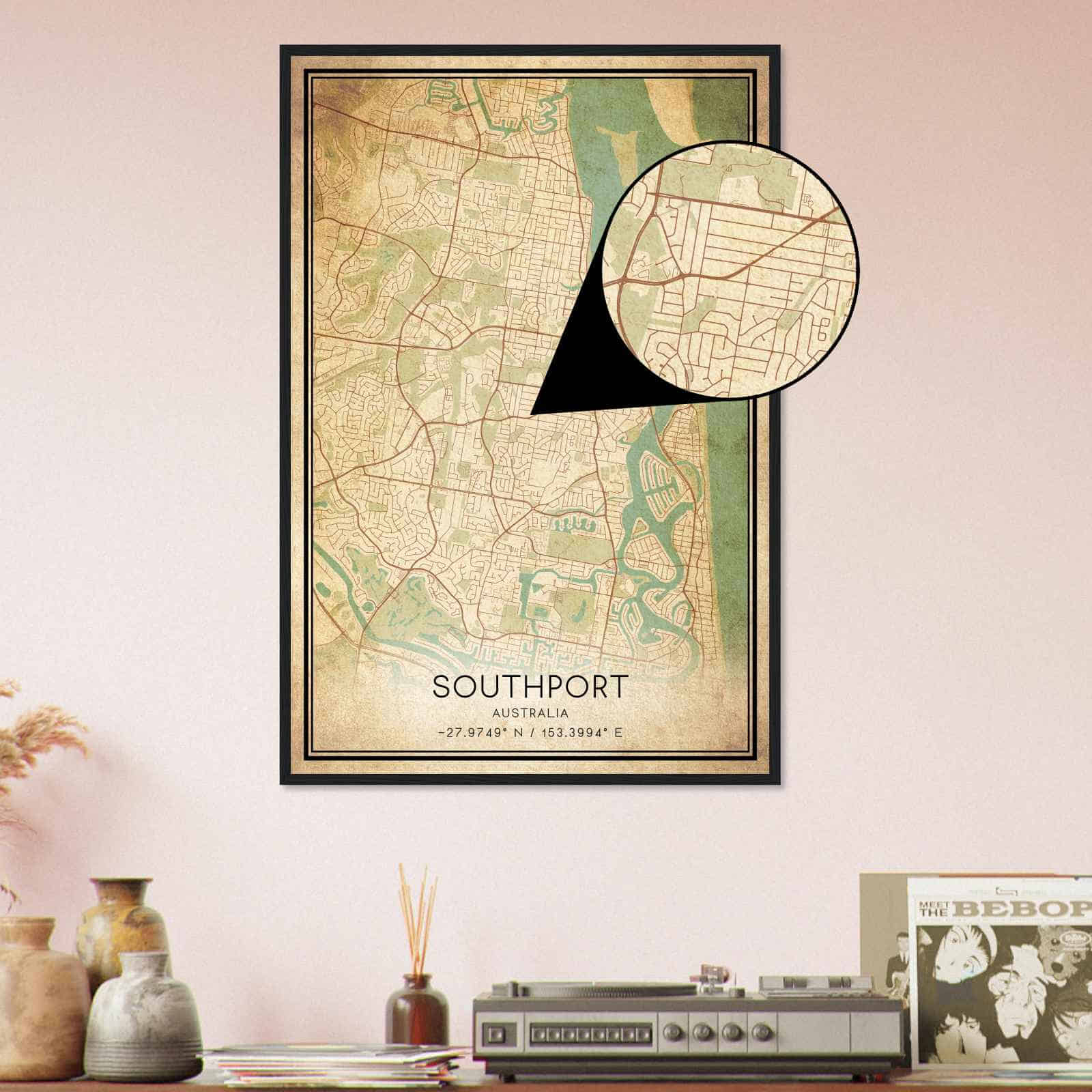 Deerfield Kansas Map Poster, Modern Home Decor Wall Art Print (Copy)