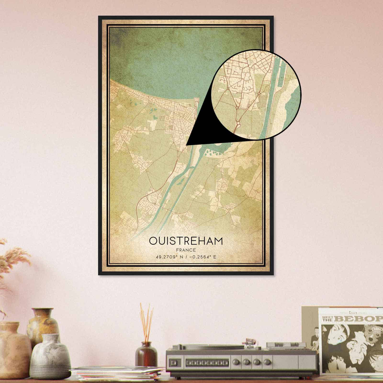 Deerfield Kansas Map Poster, Modern Home Decor Wall Art Print (Copy)