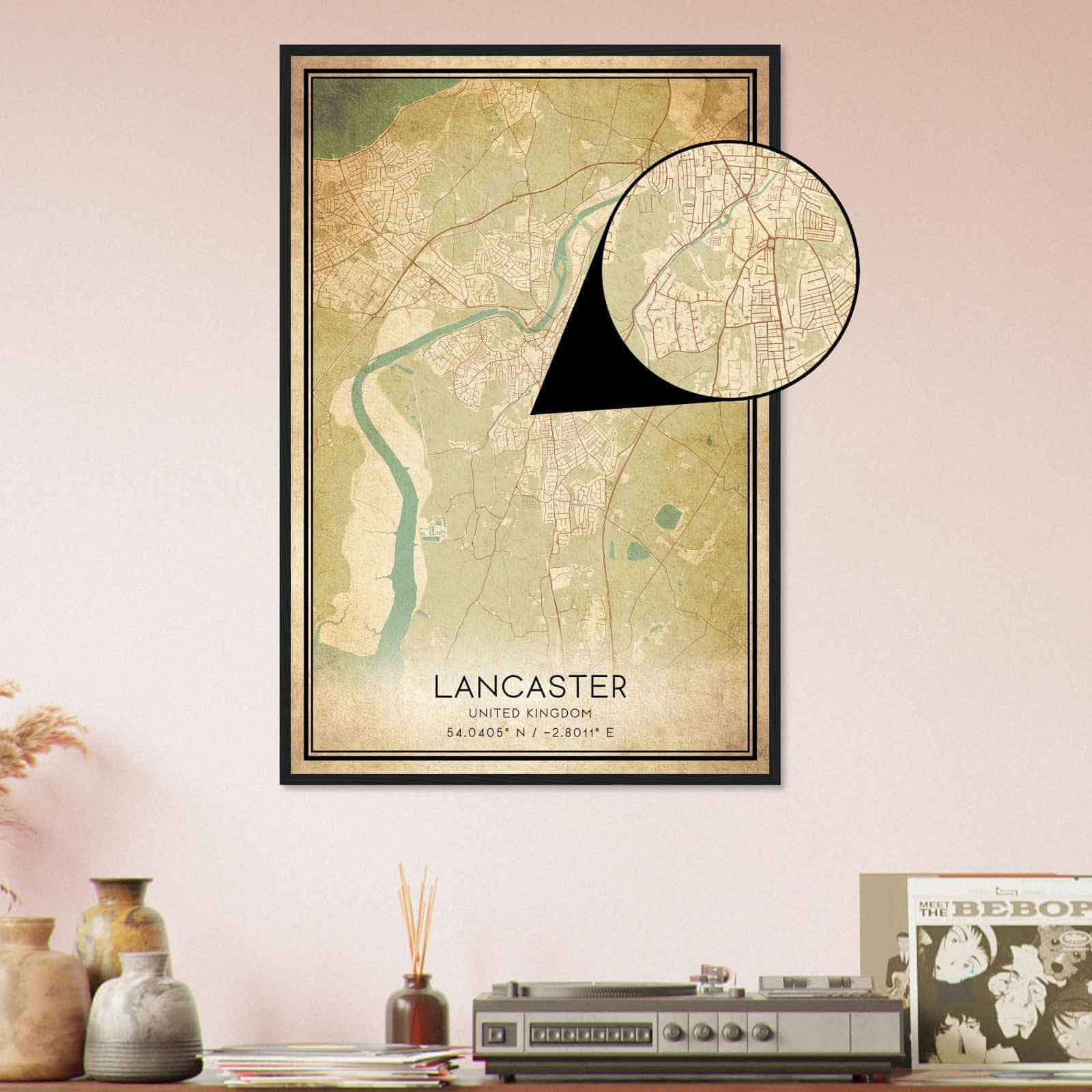 Deerfield Kansas Map Poster, Modern Home Decor Wall Art Print (Copy)