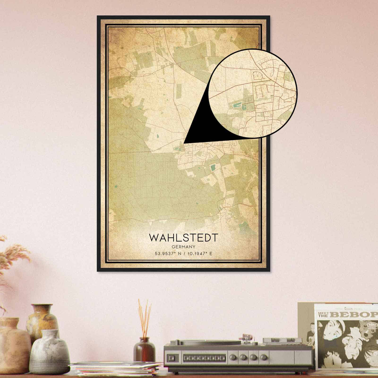 Deerfield Kansas Map Poster, Modern Home Decor Wall Art Print (Copy)
