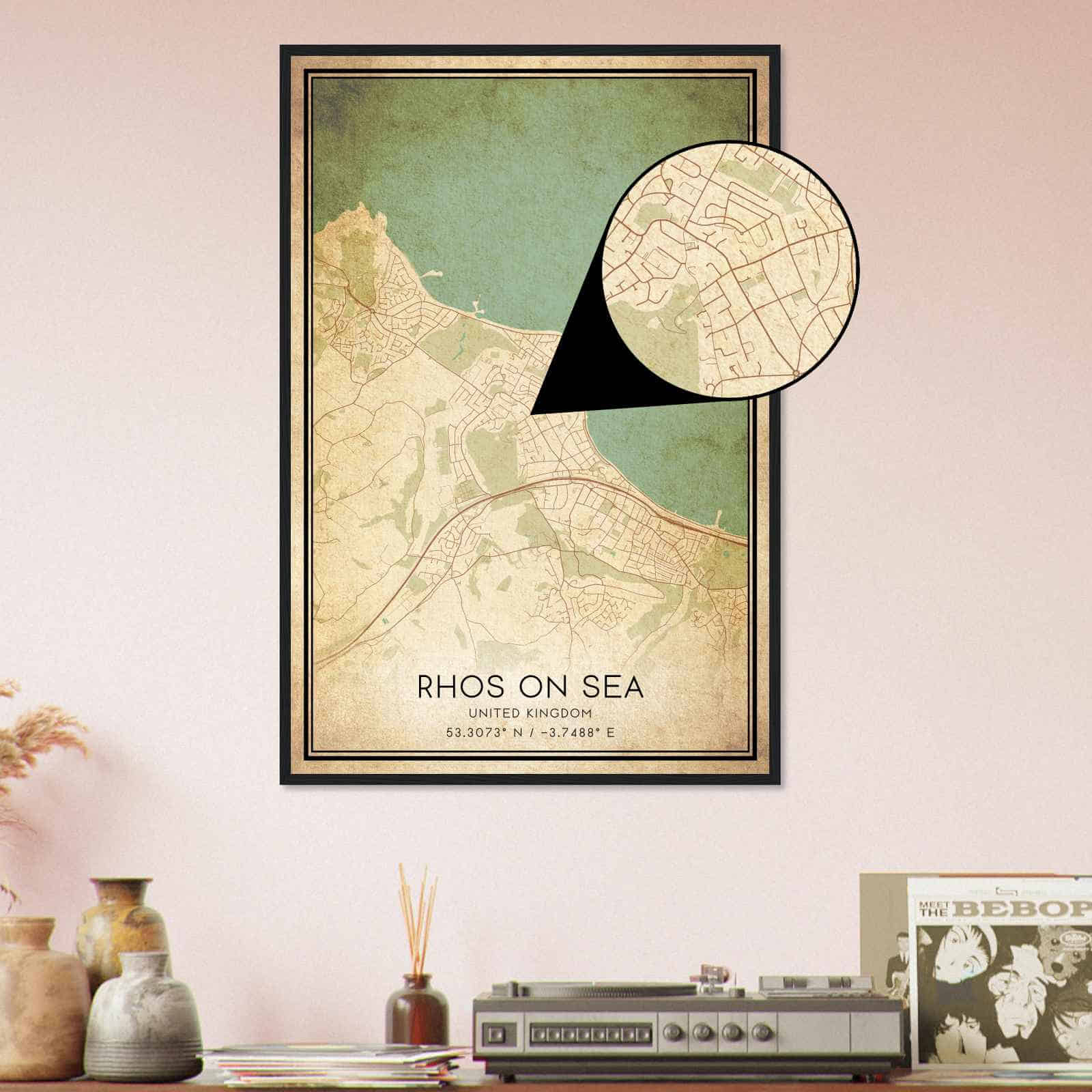 Deerfield Kansas Map Poster, Modern Home Decor Wall Art Print (Copy)