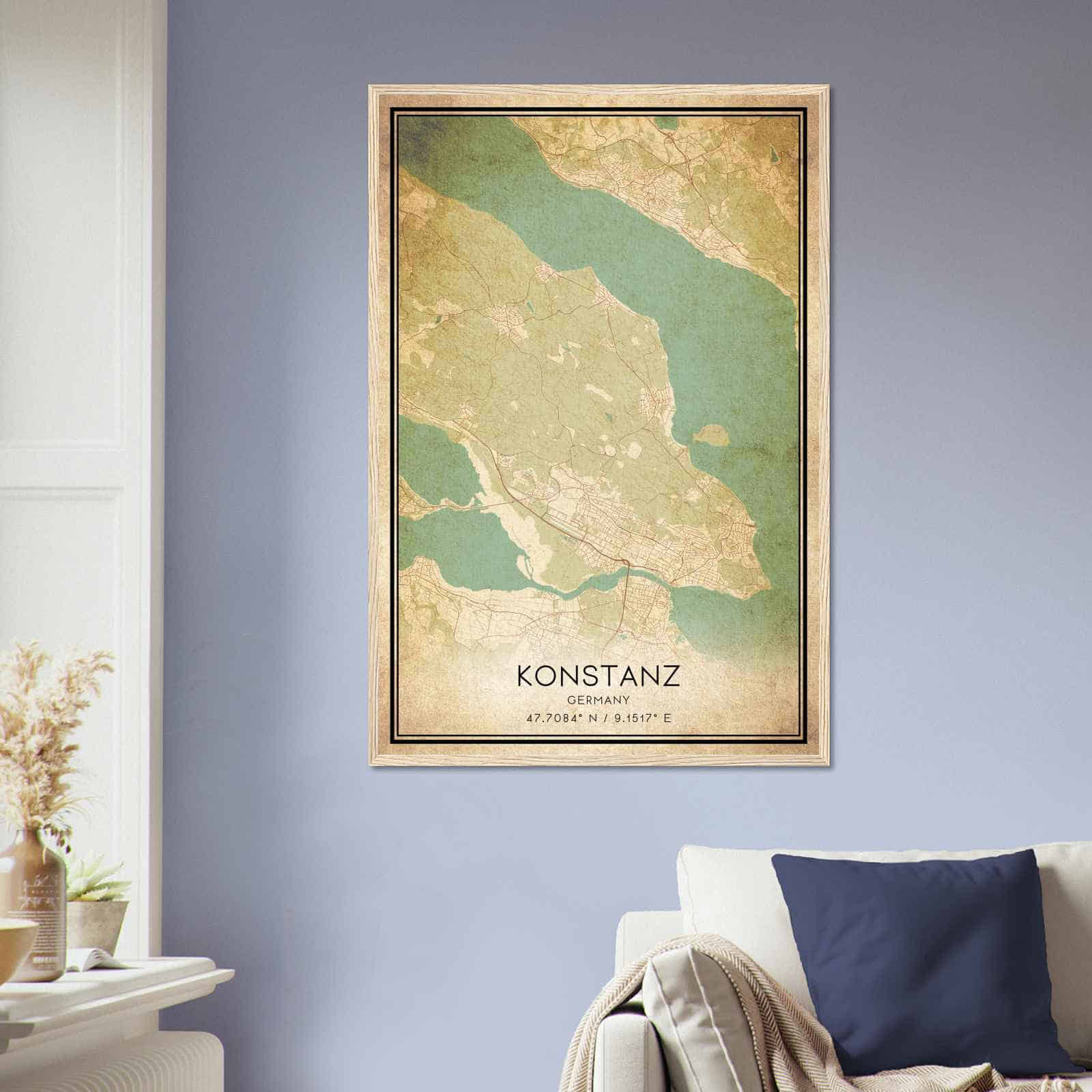 Deerfield Kansas Map Poster, Modern Home Decor Wall Art Print (Copy)
