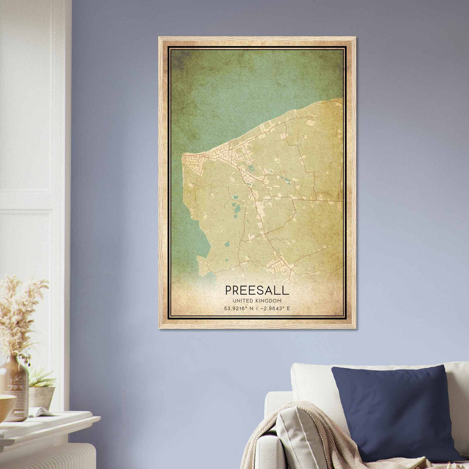 Deerfield Kansas Map Poster, Modern Home Decor Wall Art Print (Copy)