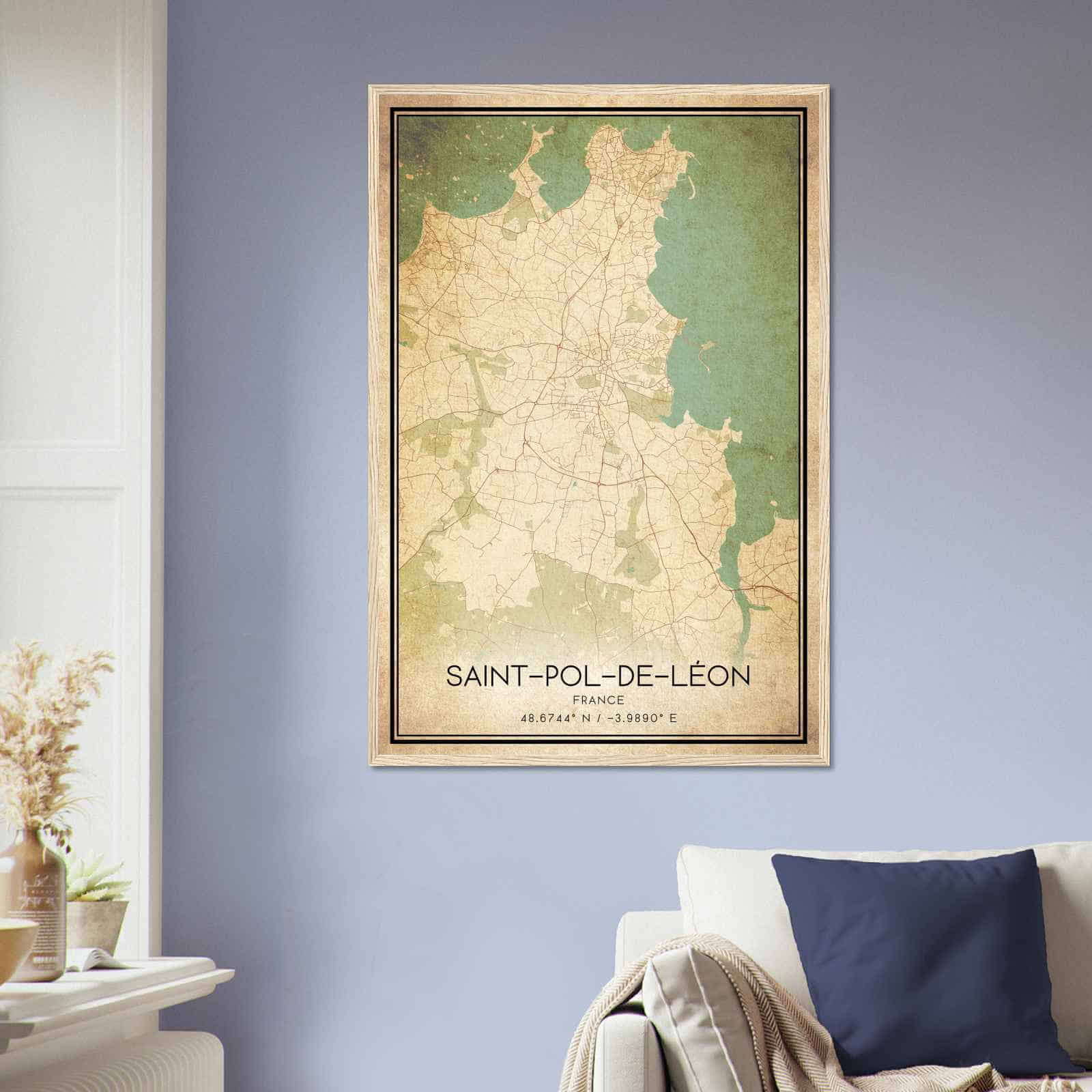 Deerfield Kansas Map Poster, Modern Home Decor Wall Art Print (Copy)