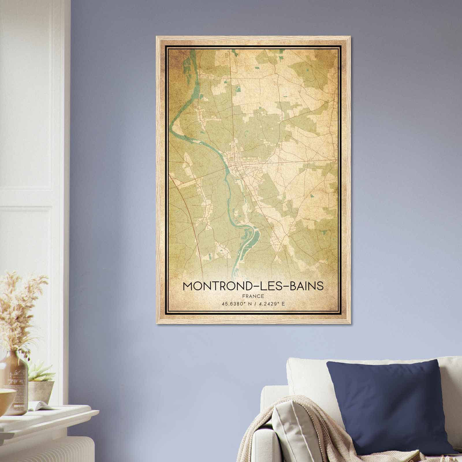 Deerfield Kansas Map Poster, Modern Home Decor Wall Art Print (Copy)
