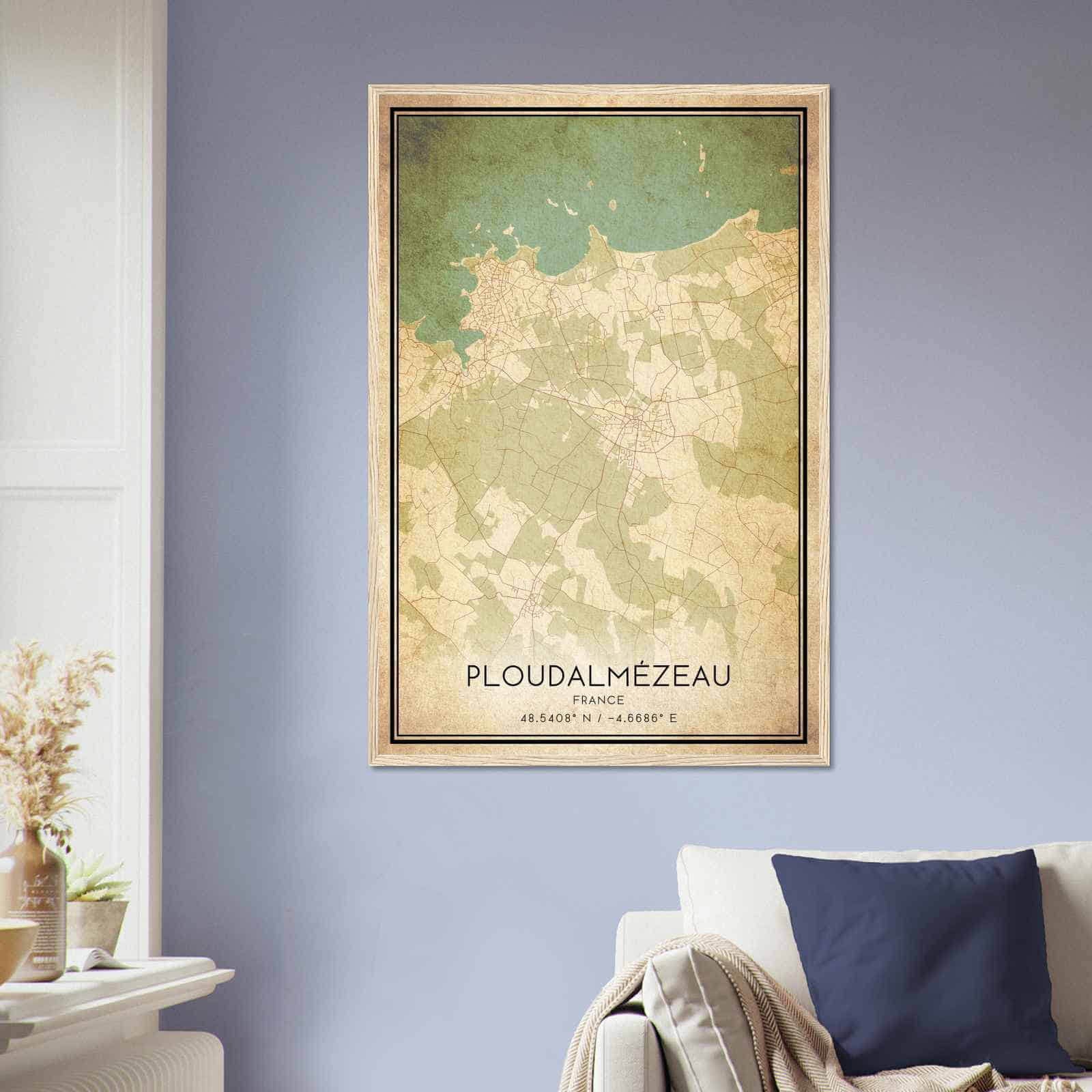 Deerfield Kansas Map Poster, Modern Home Decor Wall Art Print (Copy)