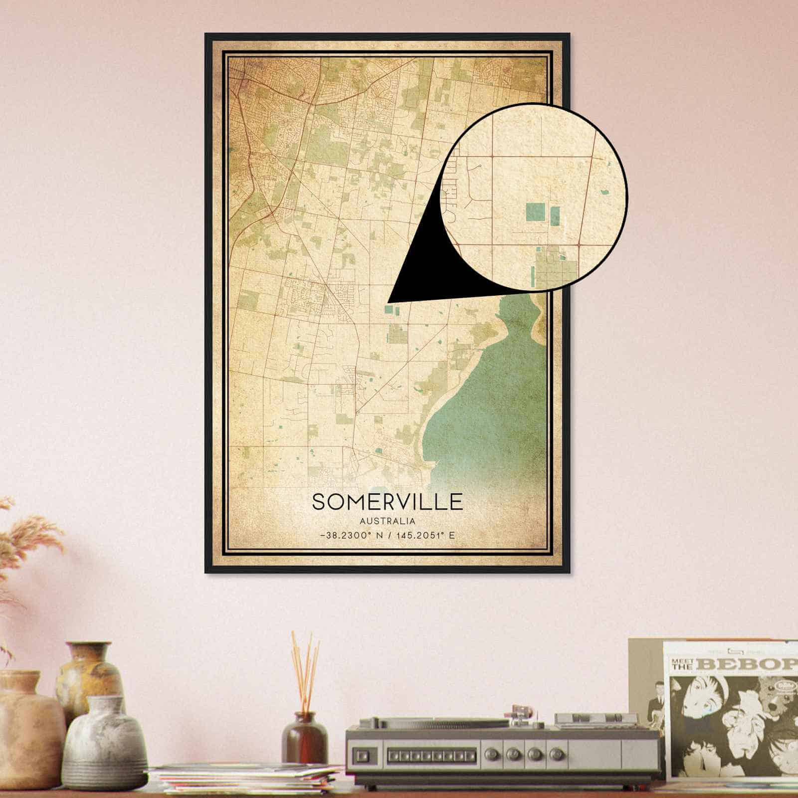 Deerfield Kansas Map Poster, Modern Home Decor Wall Art Print (Copy)