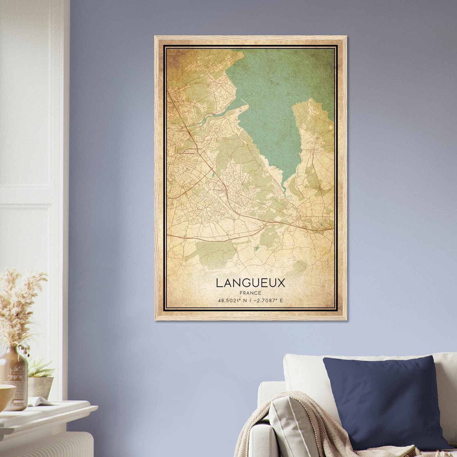 Deerfield Kansas Map Poster, Modern Home Decor Wall Art Print (Copy)