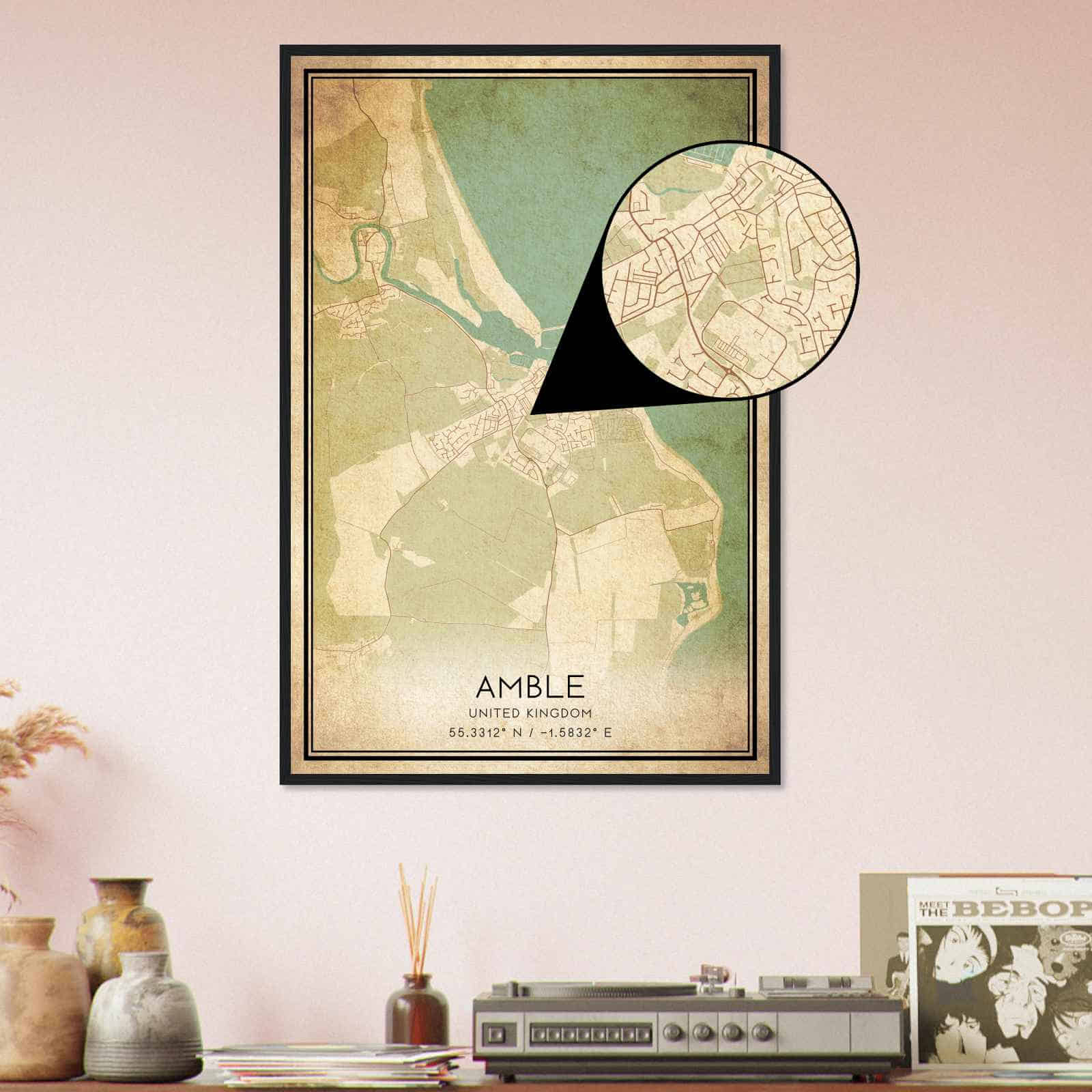 Deerfield Kansas Map Poster, Modern Home Decor Wall Art Print (Copy)