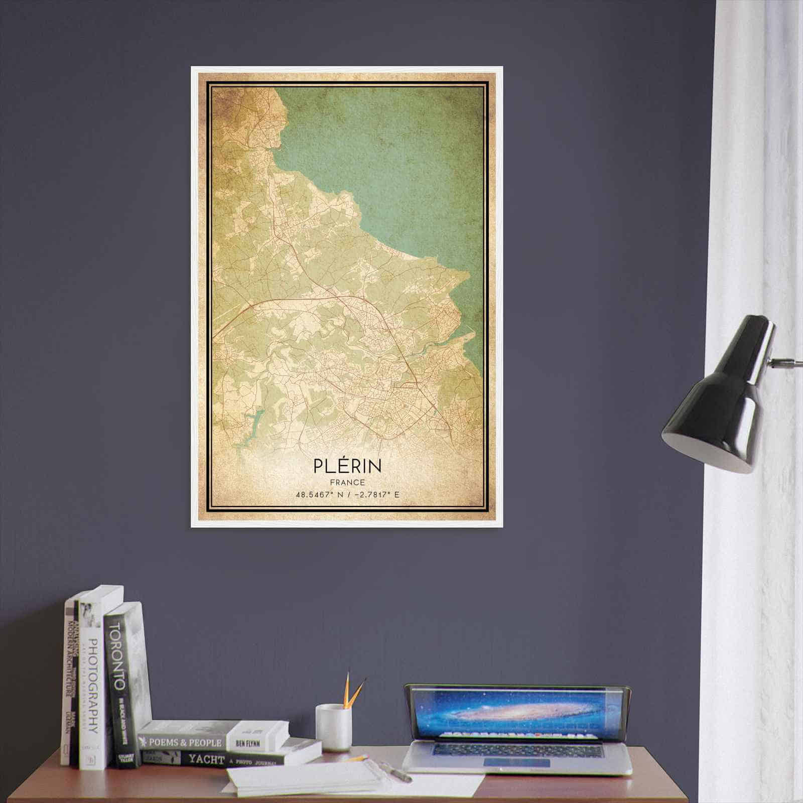 Deerfield Kansas Map Poster, Modern Home Decor Wall Art Print (Copy)
