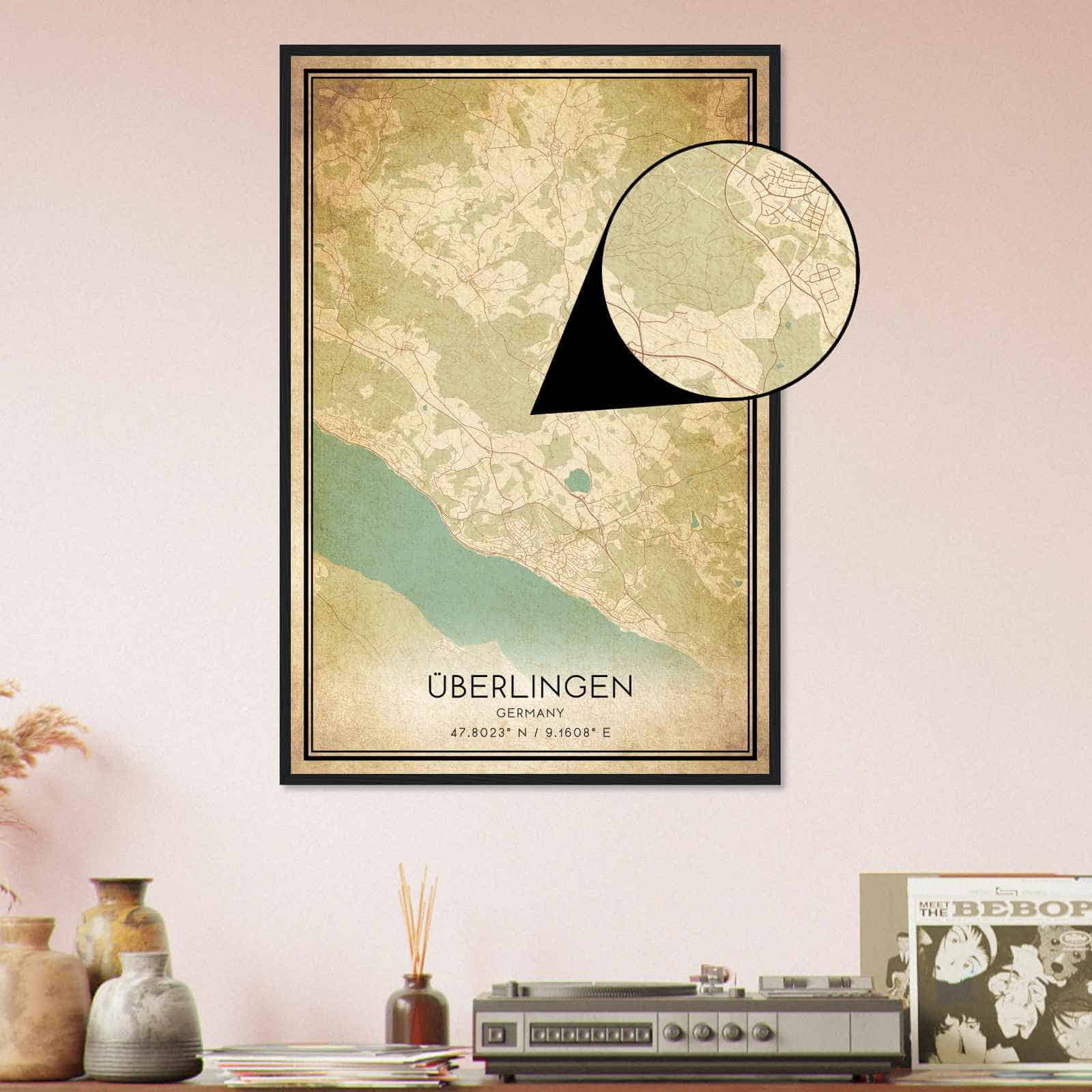 Deerfield Kansas Map Poster, Modern Home Decor Wall Art Print (Copy)