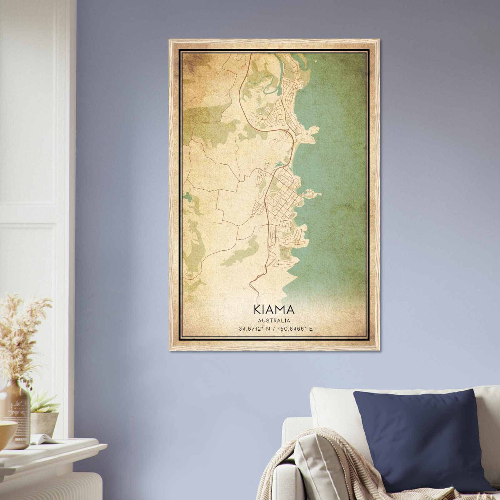 Deerfield Kansas Map Poster, Modern Home Decor Wall Art Print (Copy)